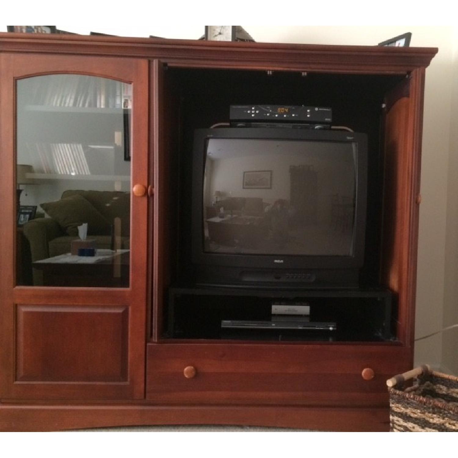 Bassett Northwoods Cherry Wood Entertainment Center - image-1