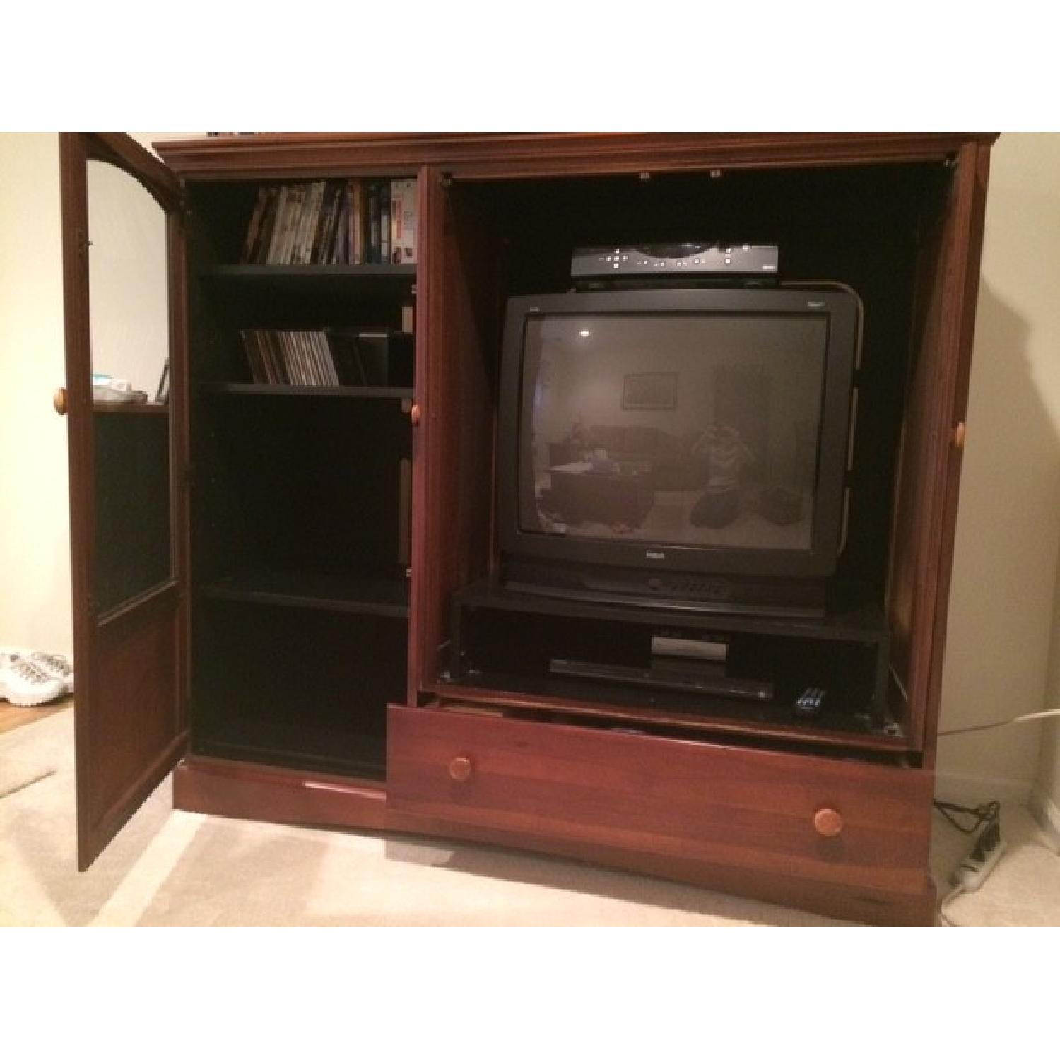 Bassett Northwoods Cherry Wood Entertainment Center - image-3