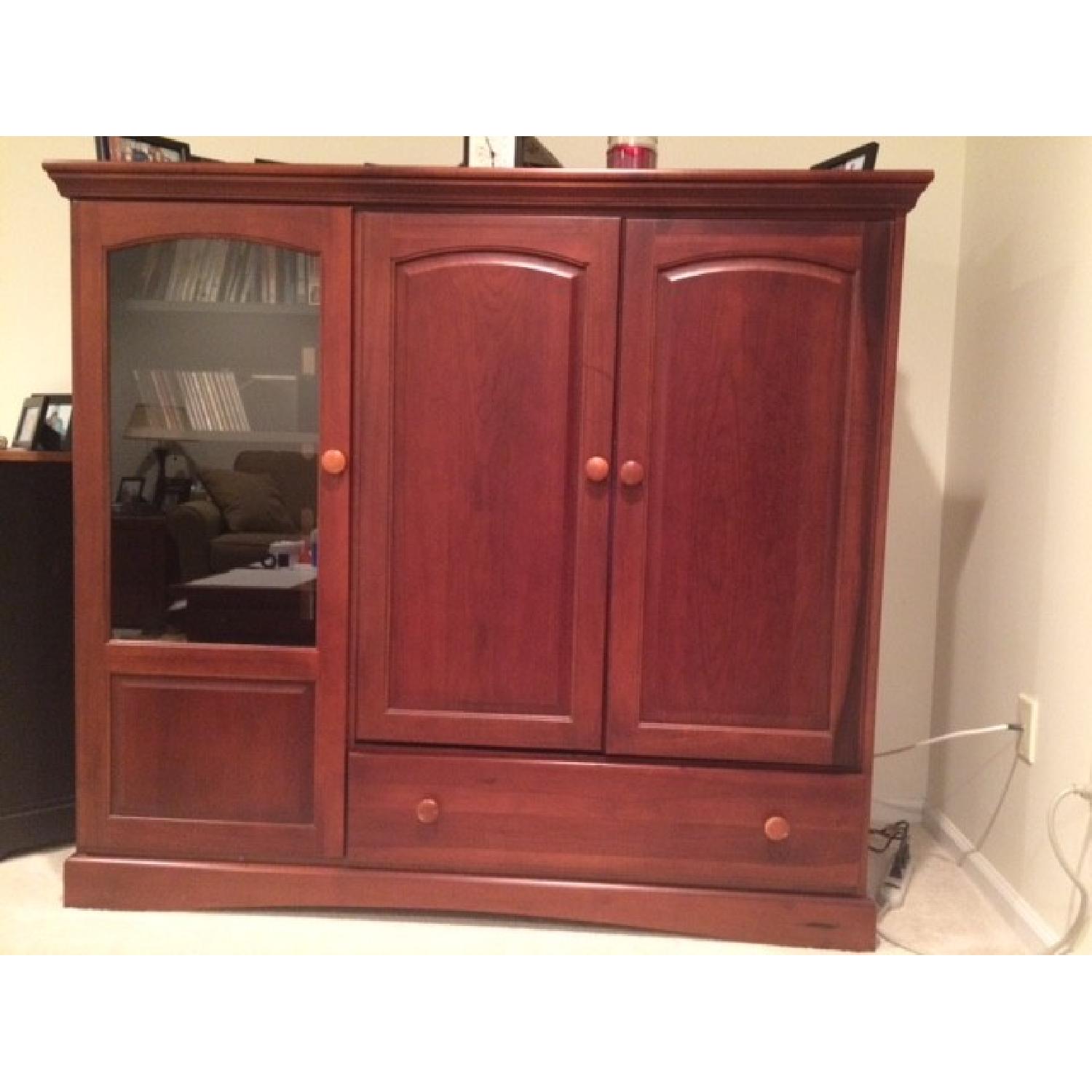 Bassett Northwoods Cherry Wood Entertainment Center - image-4