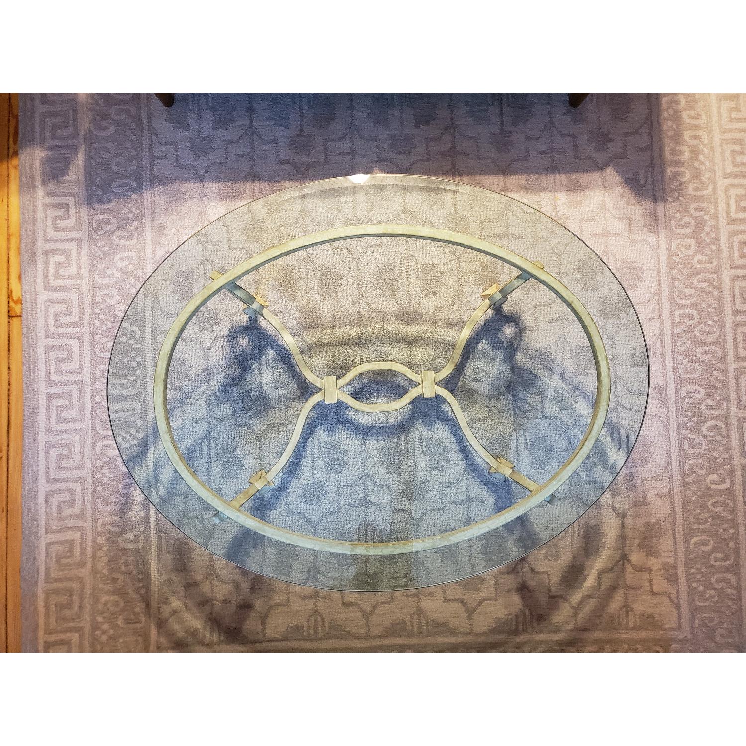 French Country Glass Coffee Table - image-2