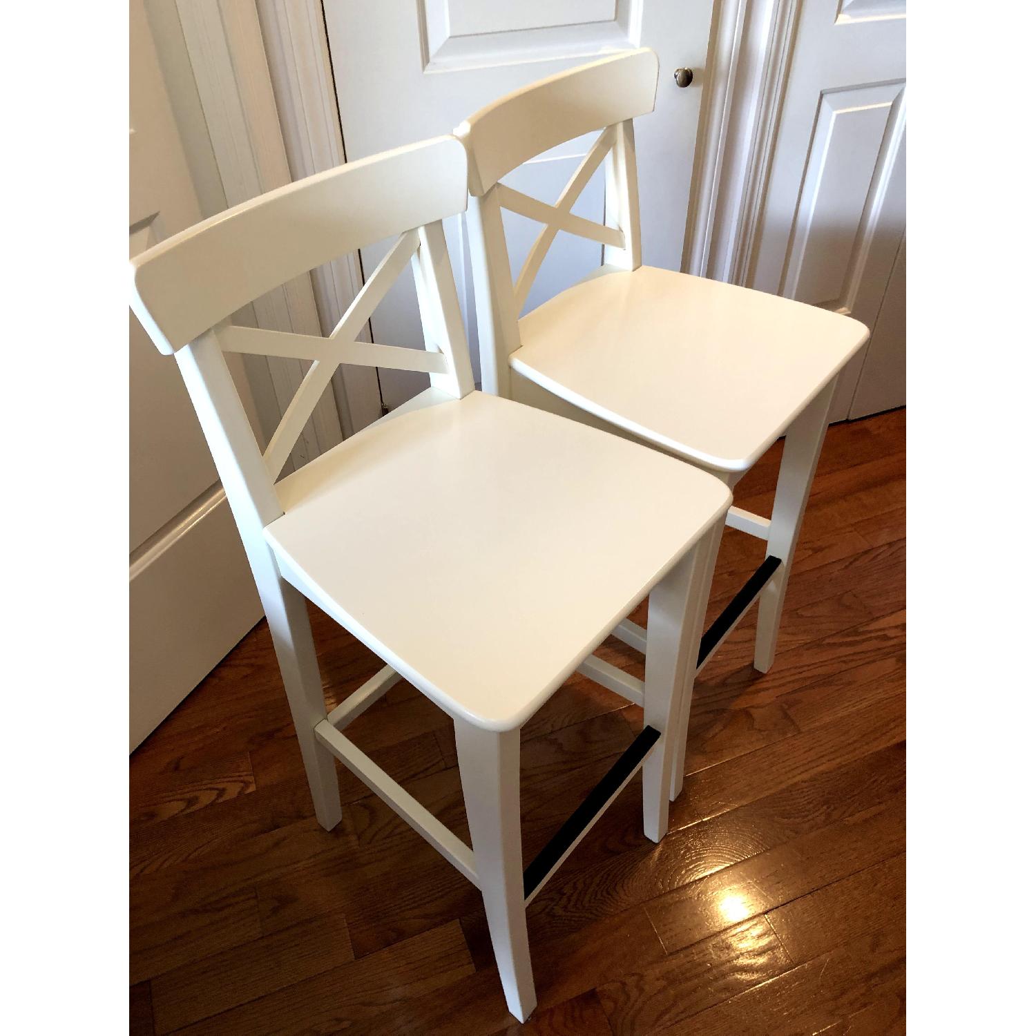 Ikea Ingolf Bar Stool w/ Backrest - image-2