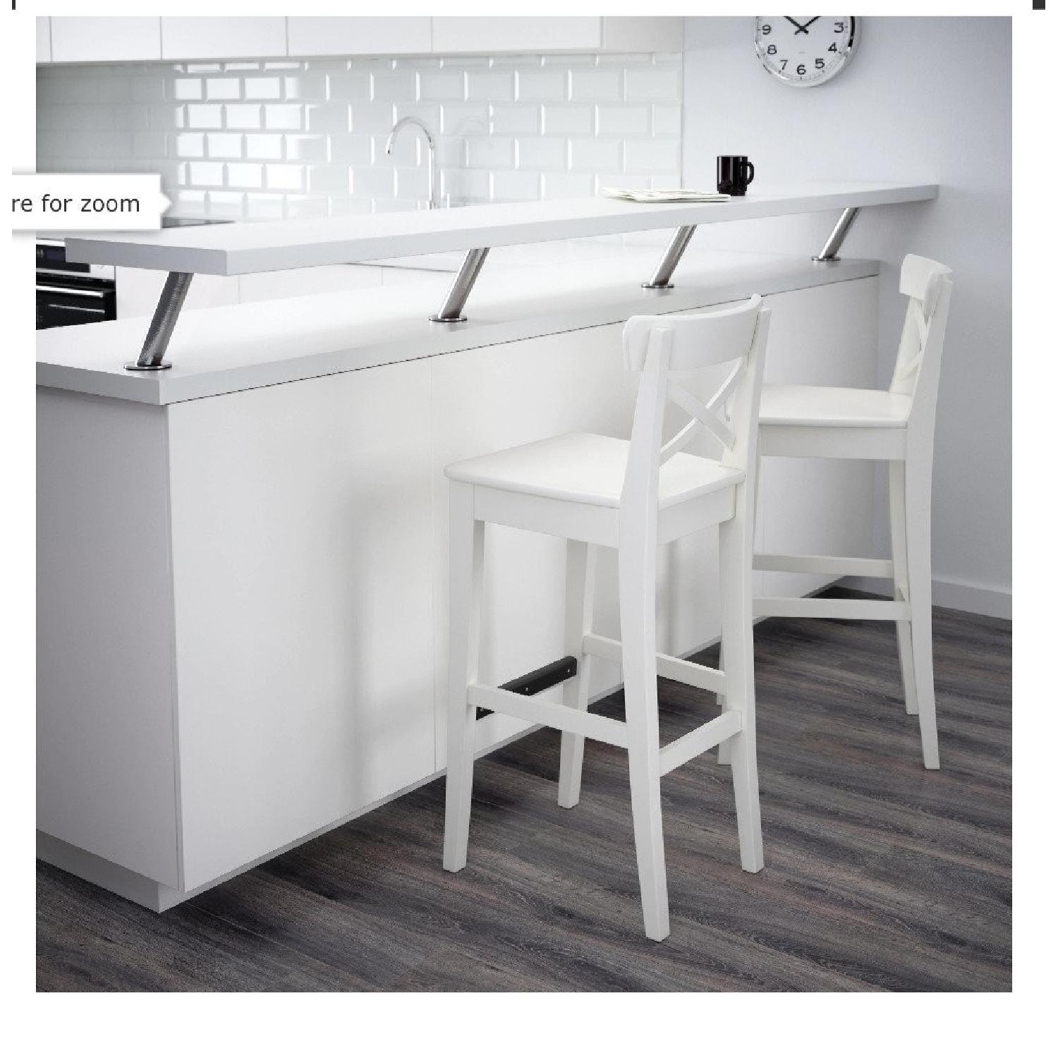 Ikea Ingolf Bar Stool w/ Backrest - image-5