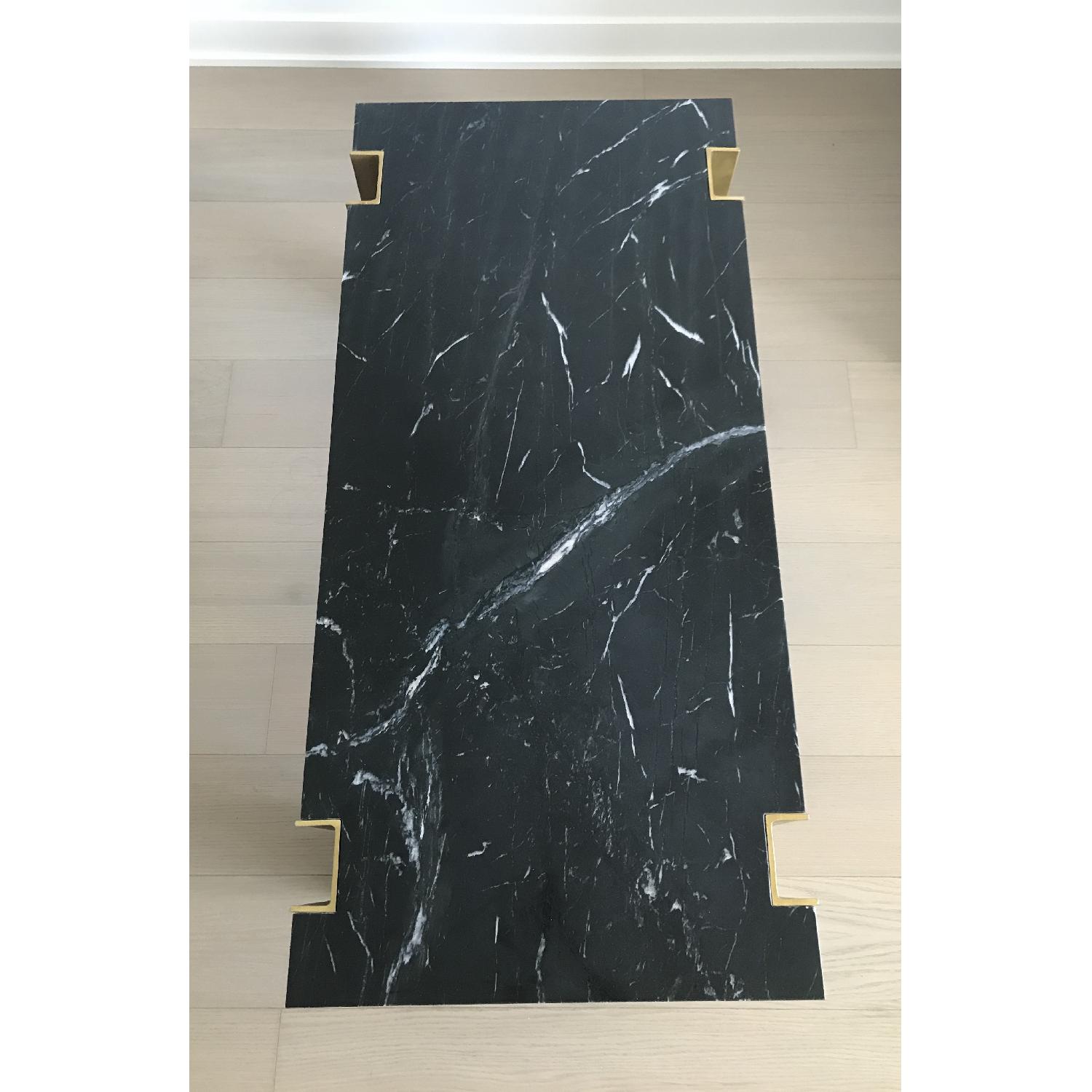 CB2 Alcide Rectangular Black Marble Coffee Table - image-4