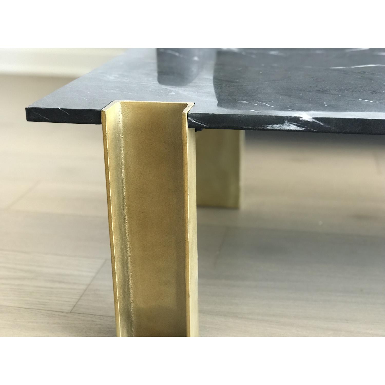 CB2 Alcide Rectangular Black Marble Coffee Table - image-5