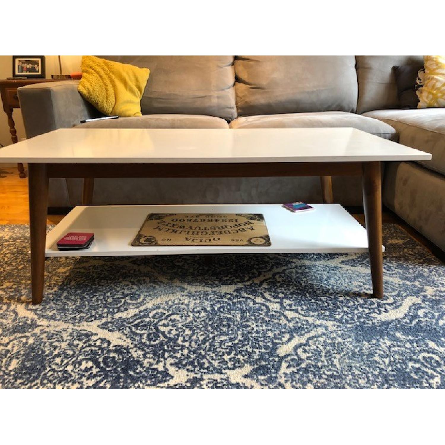 Target White Mid Century Modern Coffee Table - image-3