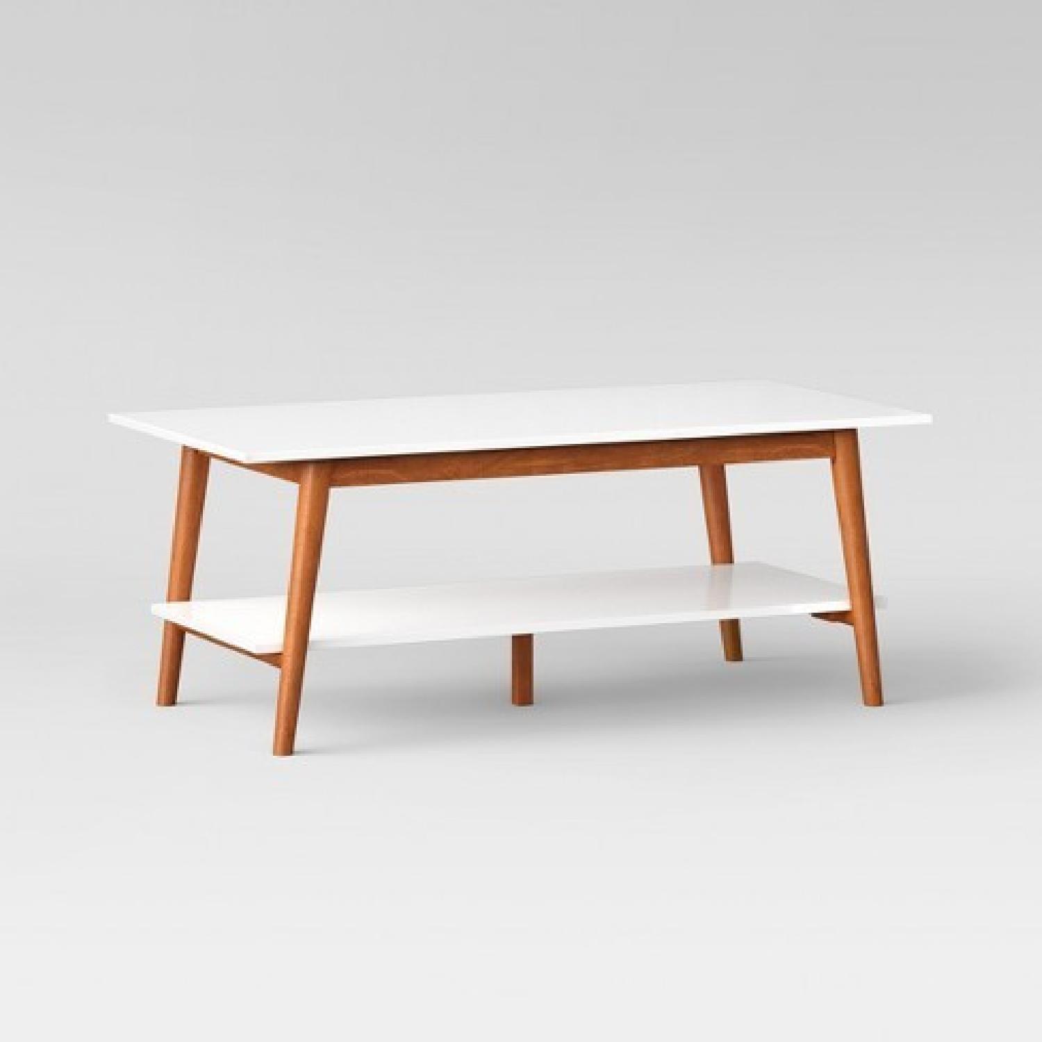 Target White Mid Century Modern Coffee Table - image-4