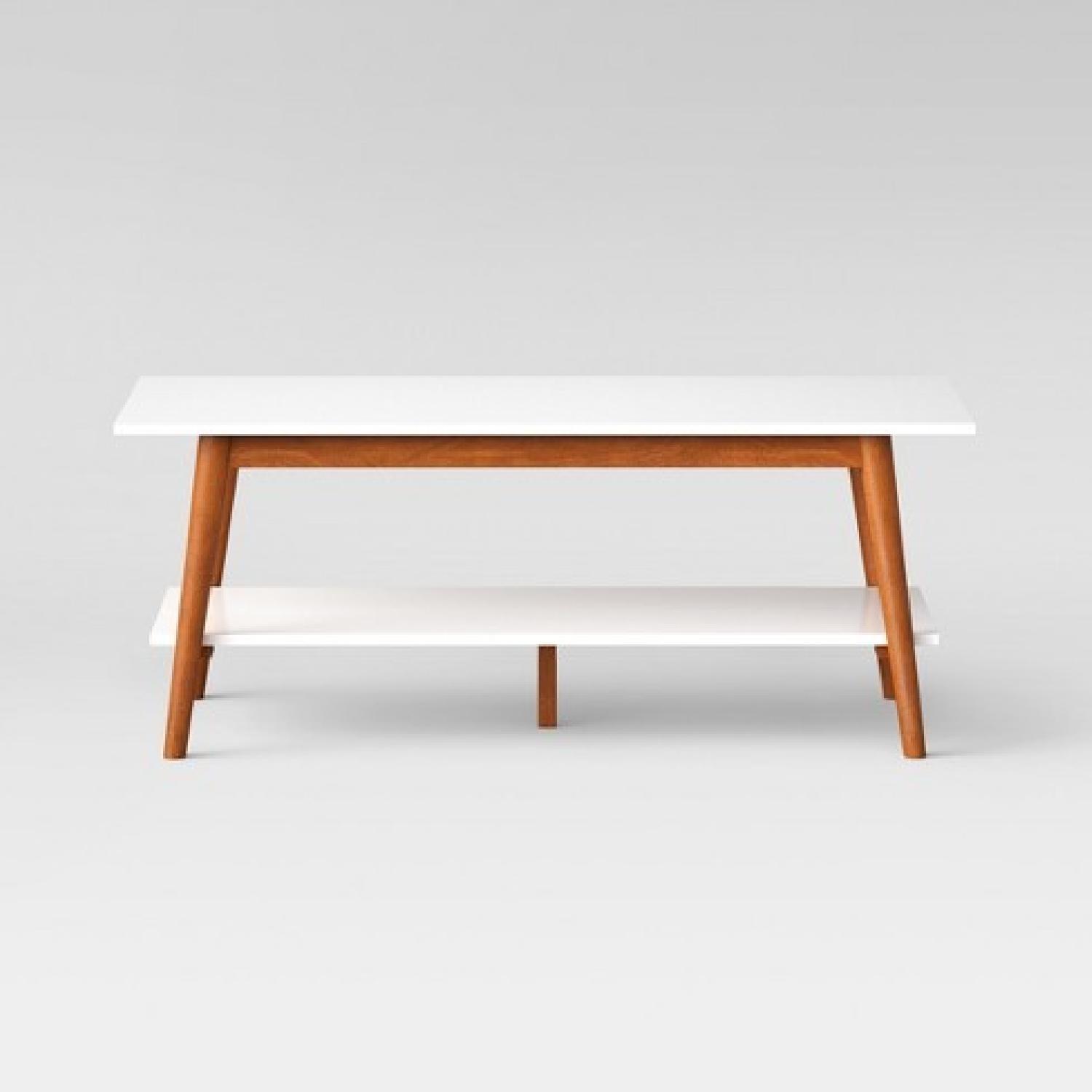 Target White Mid Century Modern Coffee Table - image-5