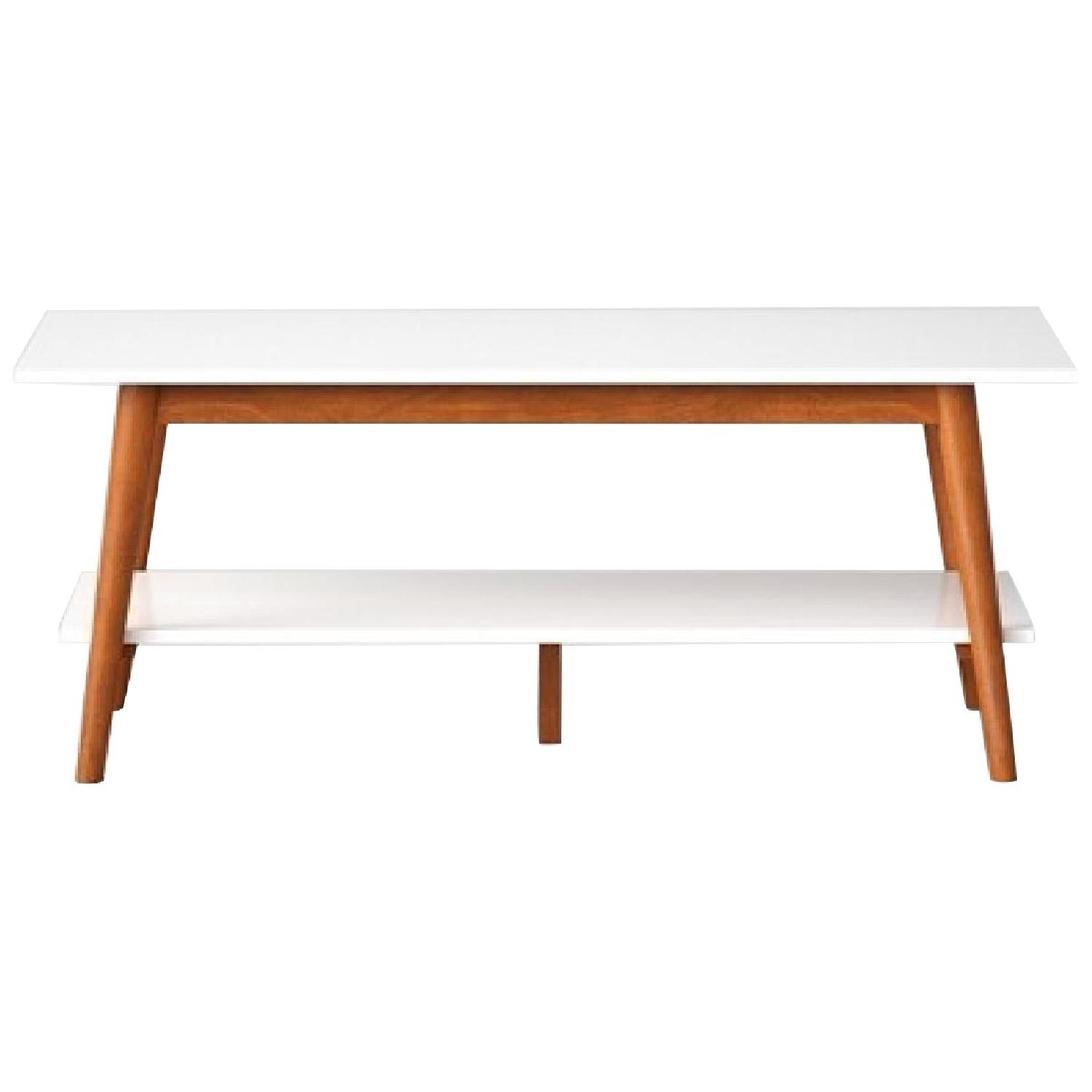 Target White Mid Century Modern Coffee Table - image-0