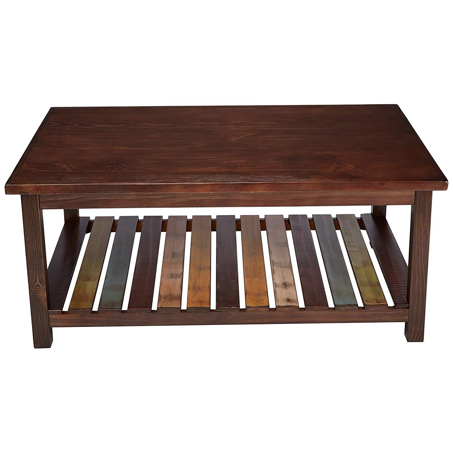 Ashley Rustic Brown Coffee Table - image-1