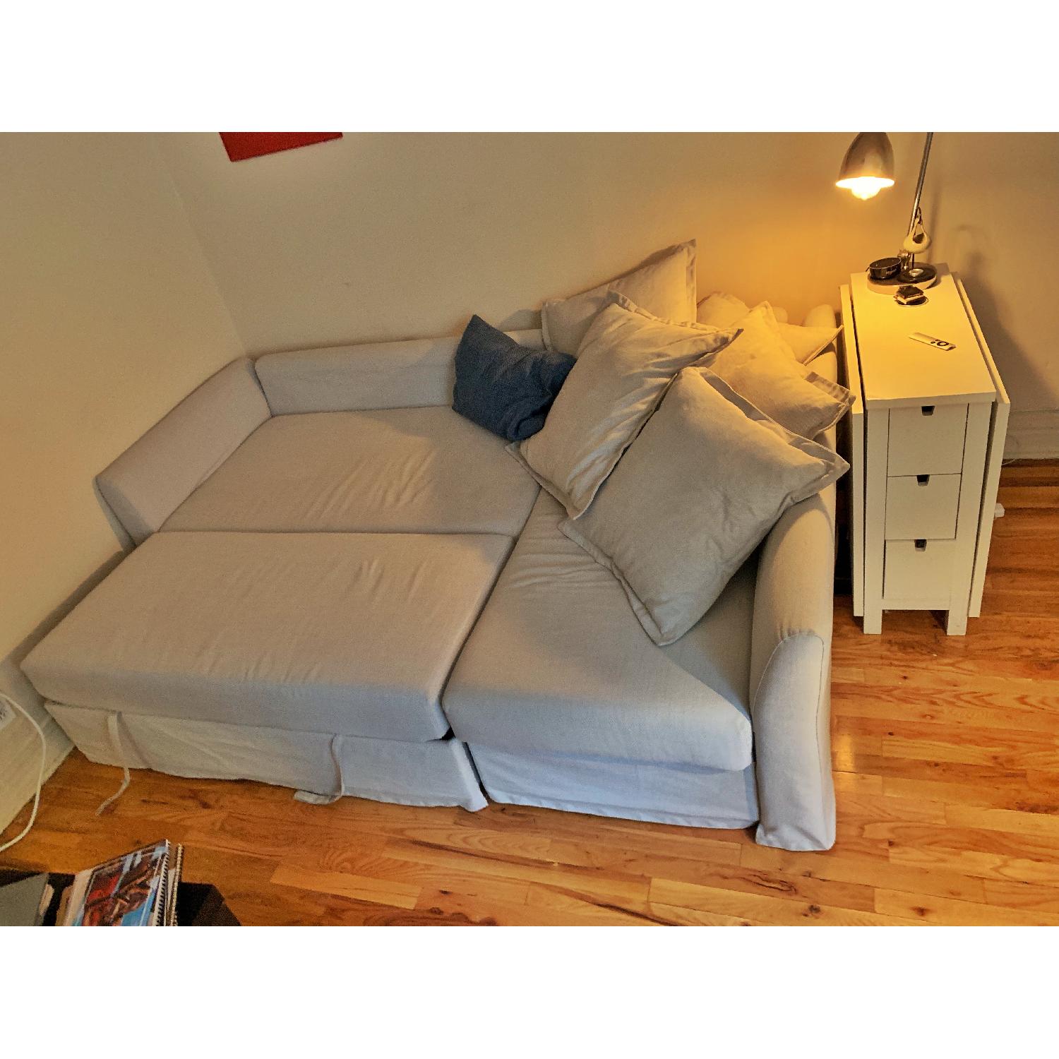 Ikea Sleeper Sectional Sofa w/ Chaise - image-5