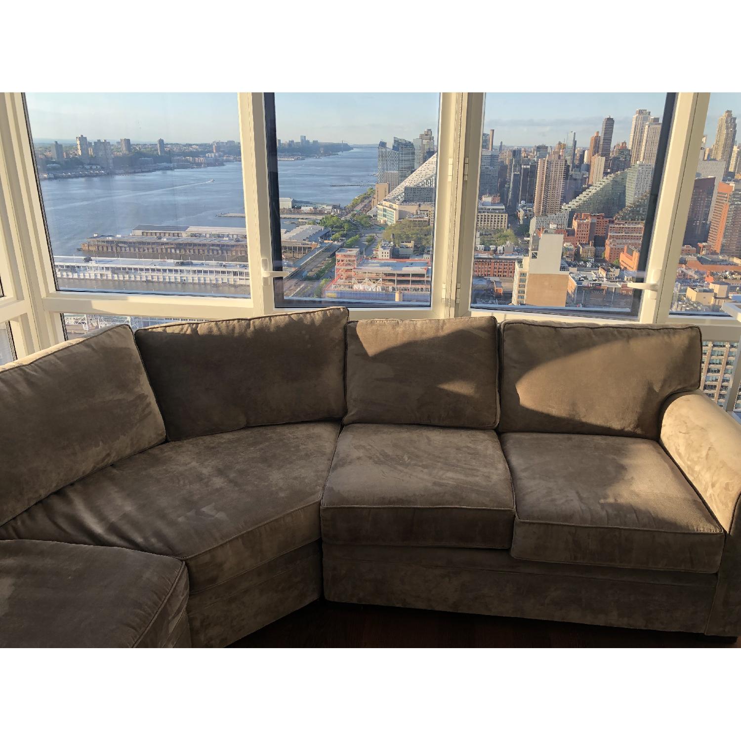 Raymour & Flanigan Artemis II Grey 3 Piece Sectional Sofa - AptDeco
