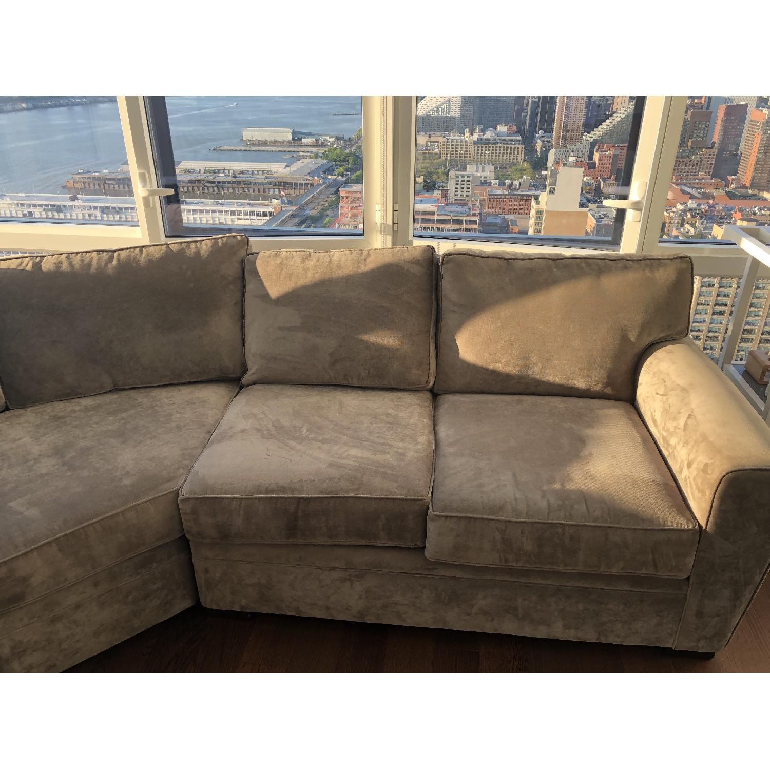 Raymour & Flanigan Artemis II Grey 3 Piece Sectional Sofa - AptDeco