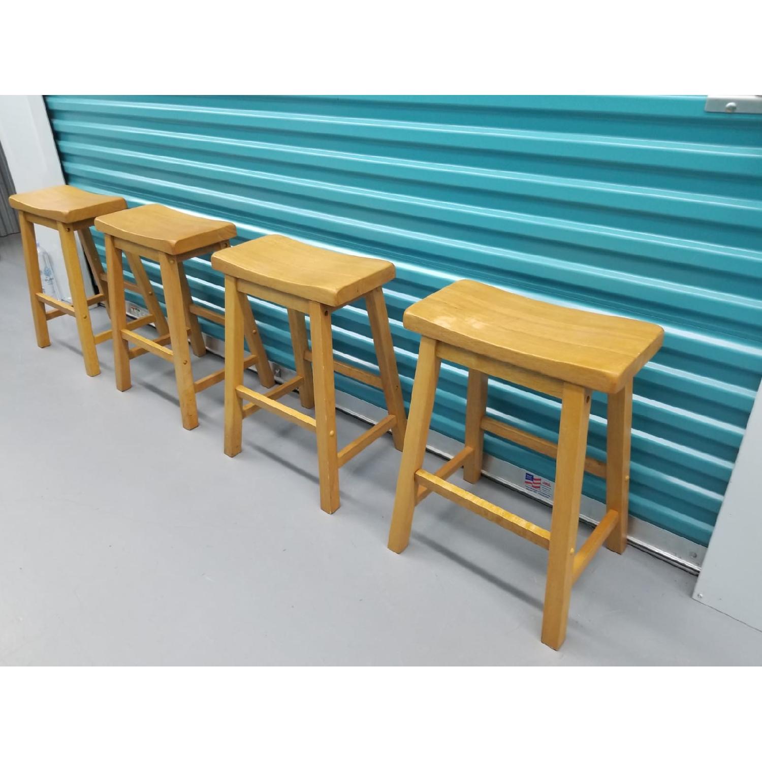 Wood Bar Height Table w/ 4 Stools AptDeco