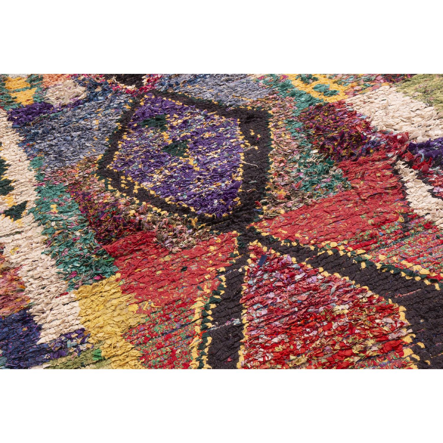Vintage Mid-Century Moroccan Berber Multi-Color Wool Rug - AptDeco