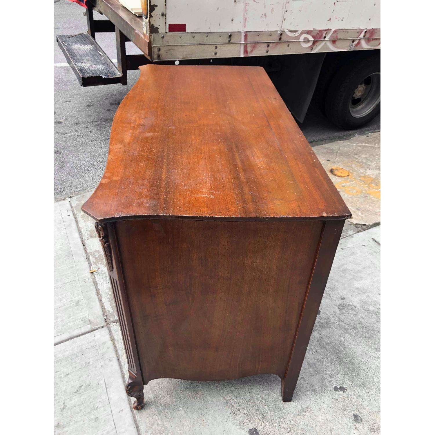 Antique 1930s Solid Wood Dresser w/ Original Handles - image-2