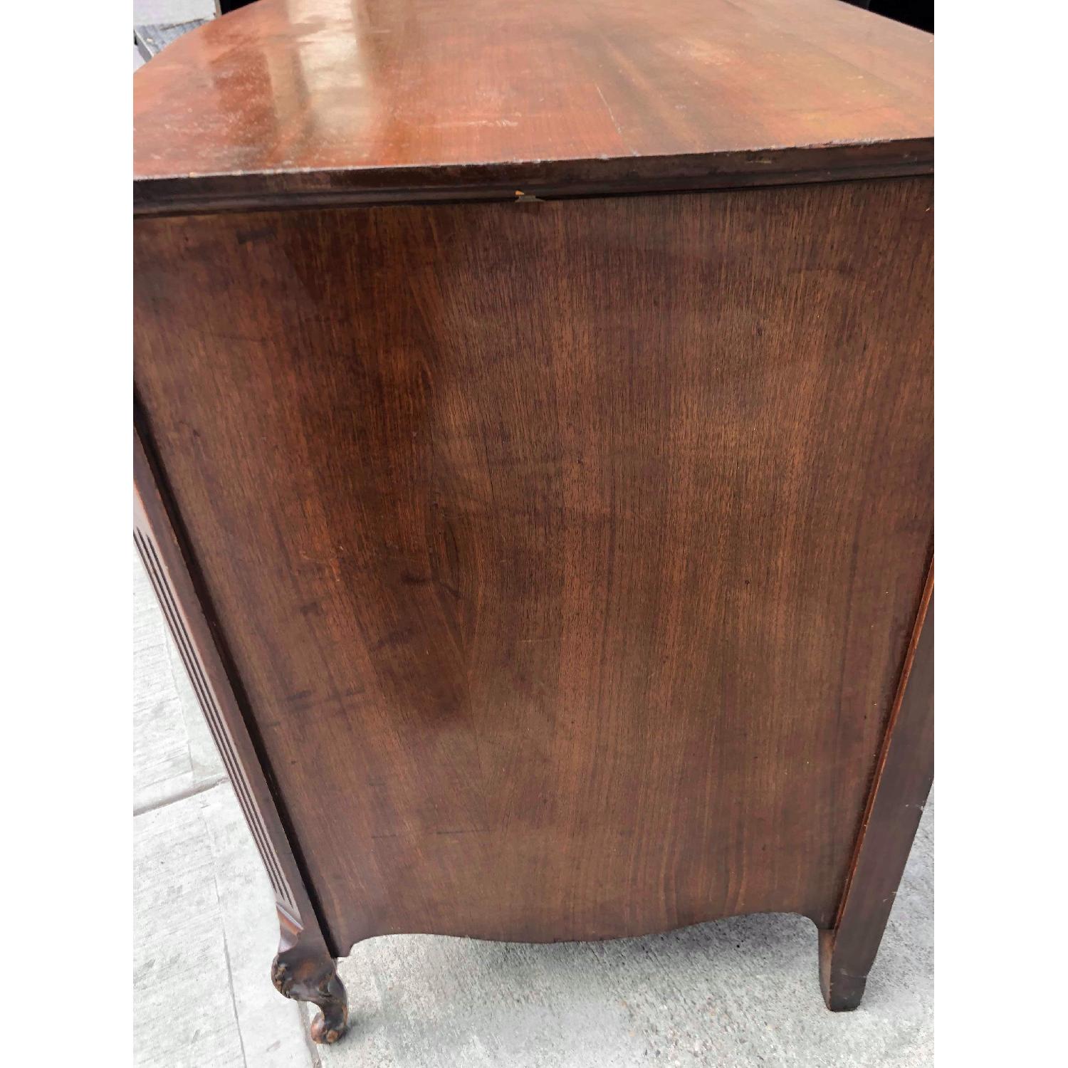 Antique 1930s Solid Wood Dresser w/ Original Handles - image-5