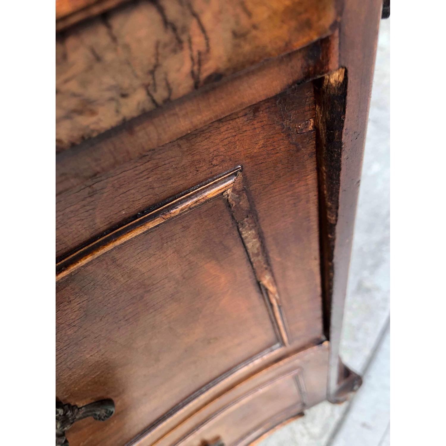 Antique 1930s Solid Wood Dresser w/ Original Handles - image-9