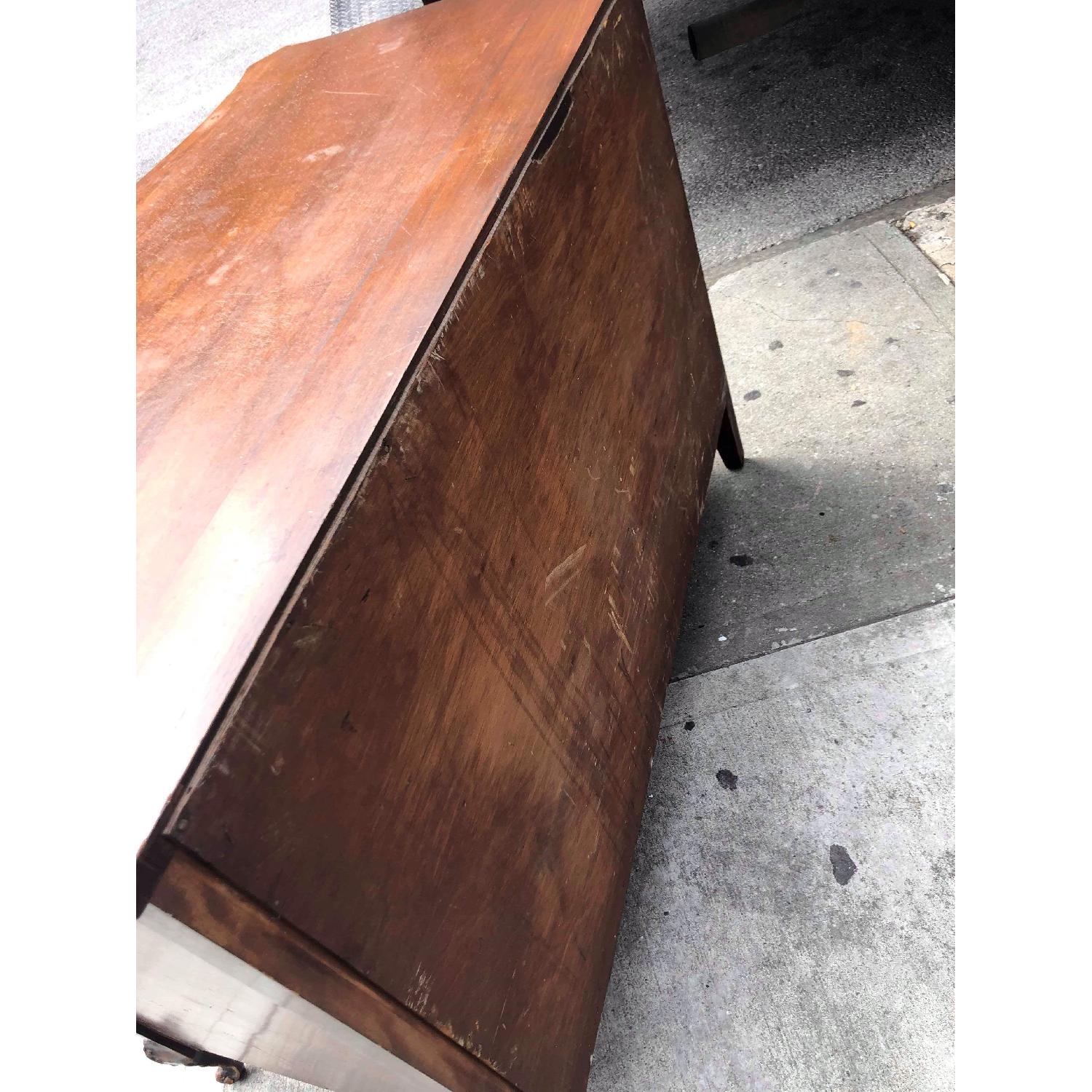Antique 1930s Solid Wood Dresser w/ Original Handles - image-10