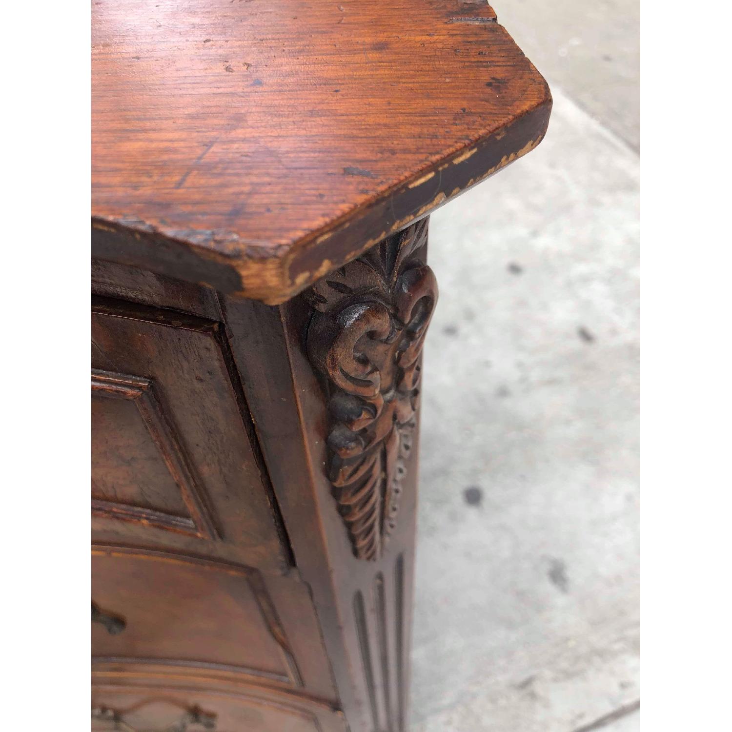 Antique 1930s Solid Wood Dresser w/ Original Handles - image-11