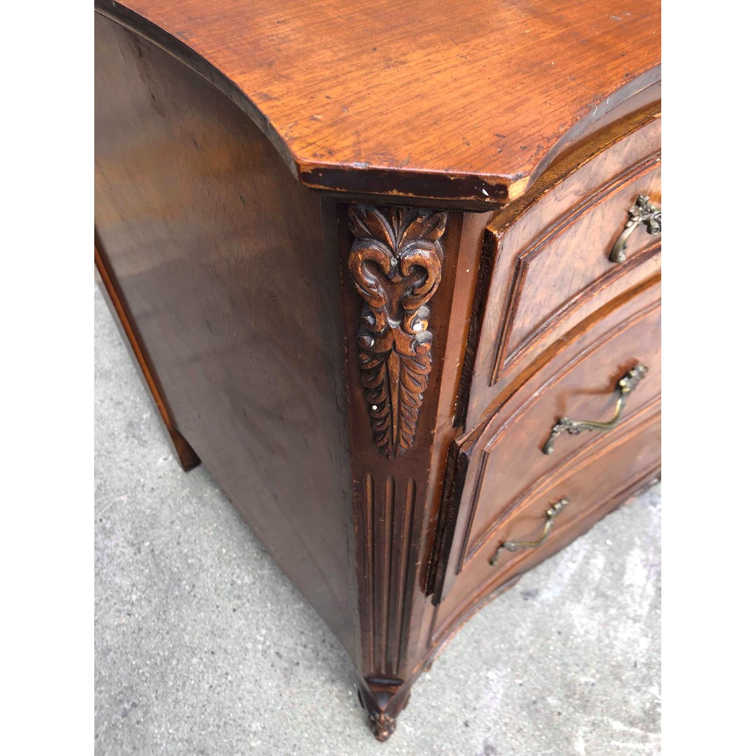 Antique 1930s Solid Wood Dresser w/ Original Handles - image-14