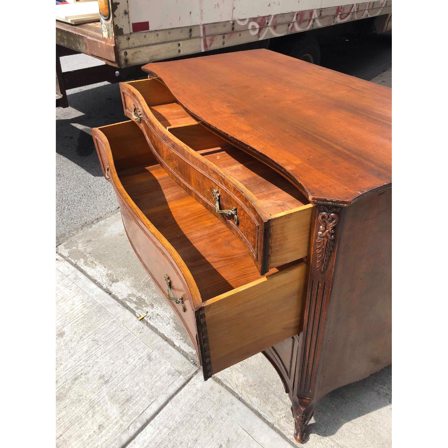 Antique 1930s Solid Wood Dresser w/ Original Handles - image-19
