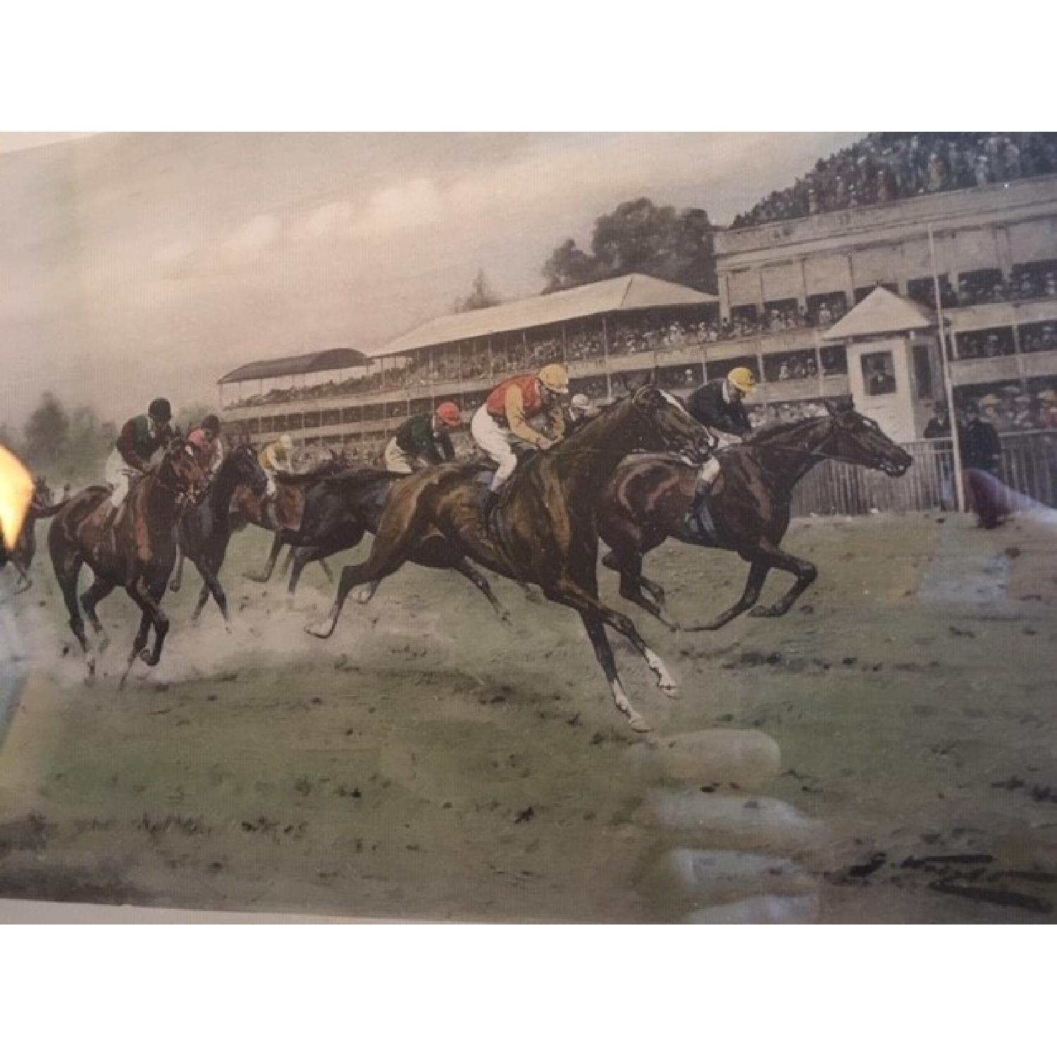G. Wrightジョージライト 銅版画『A Question of Pace』 George Wright Signed Prints - Horse Racing - AptDeco