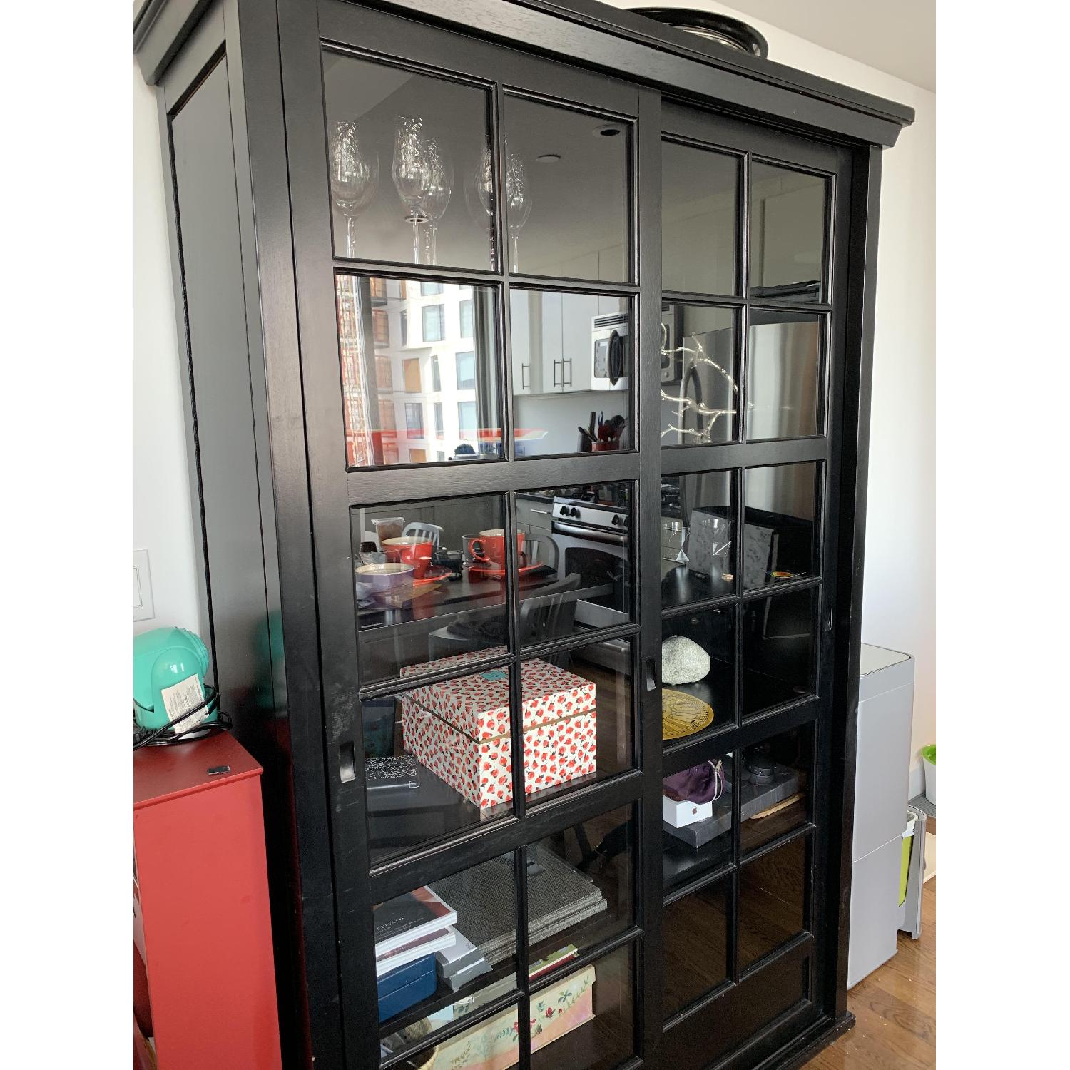 Pottery Barn Garrett Glass Cabinet - image-1