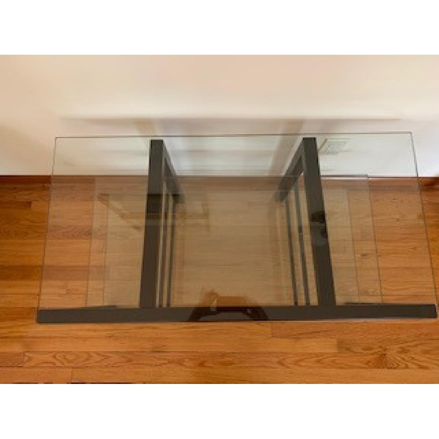 Crate & Barrel Black Metal & Glass Tables - image-5