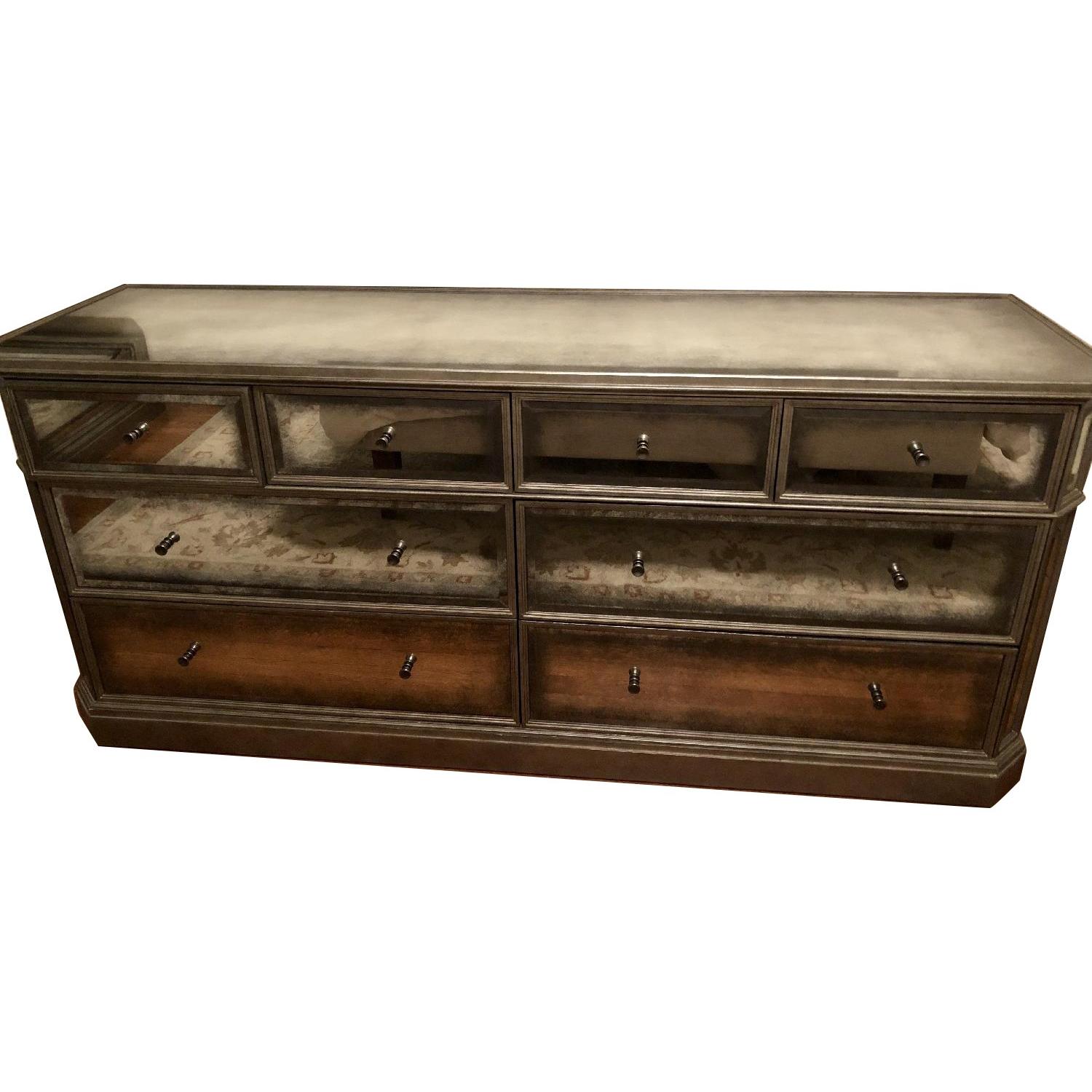 Restoration Hardware 1930s French Mirrored 8-Drawer Dresser - image-6