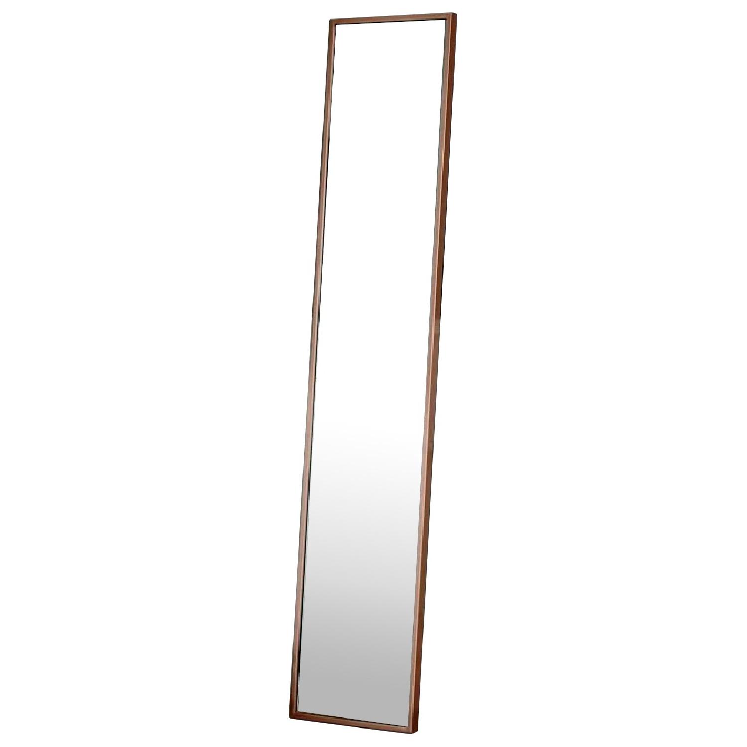 West Elm Rose Gold Metal Framed Narrow Floor Mirror - image-0