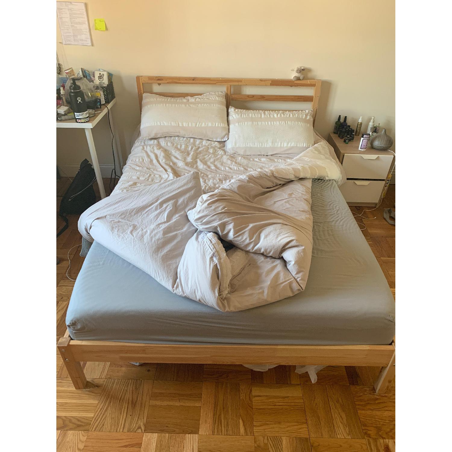 Ikea Natural Wood Full Bed Frame - image-2