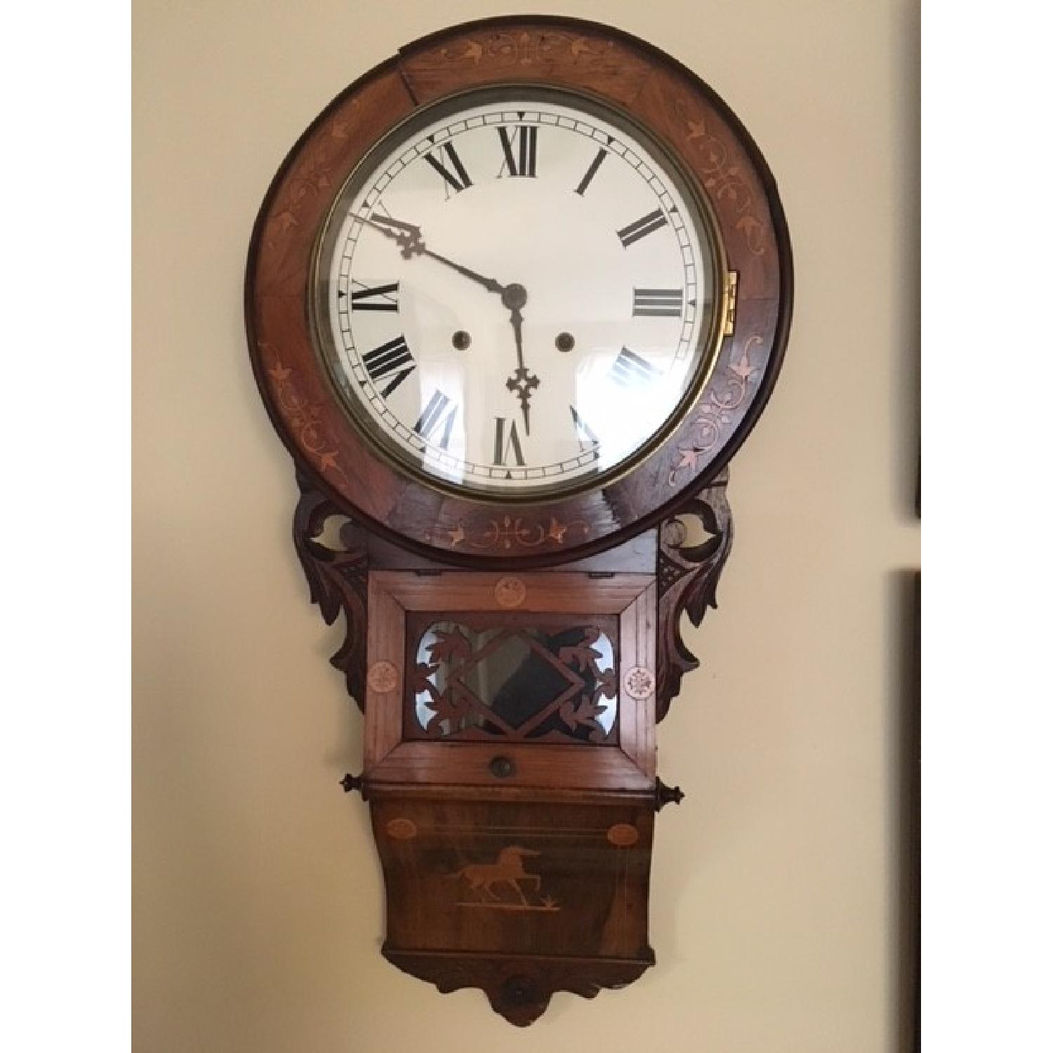 Antique American Wall Clock - image-1
