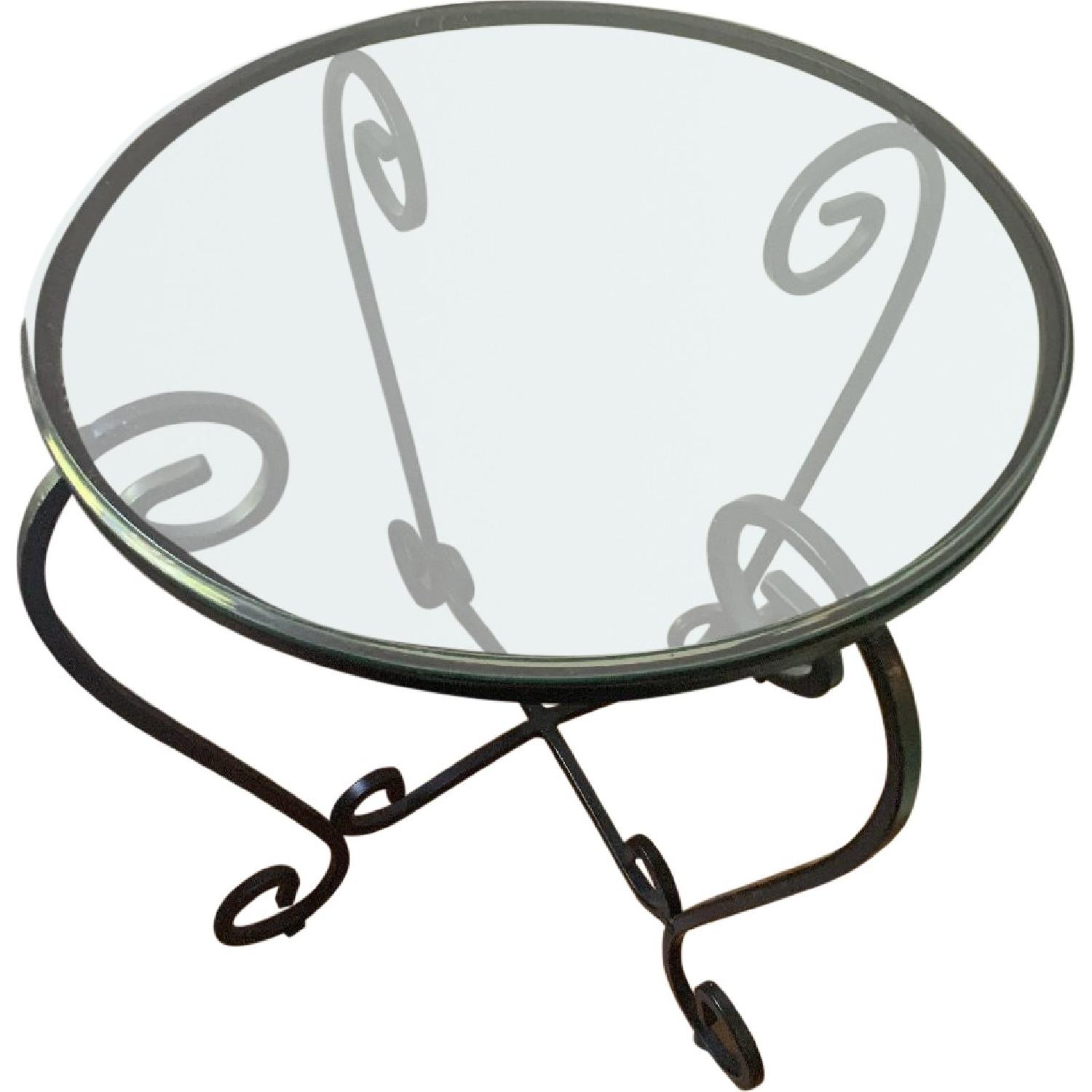 Pier 1 Scroll Wrought Iron Side Table - image-0