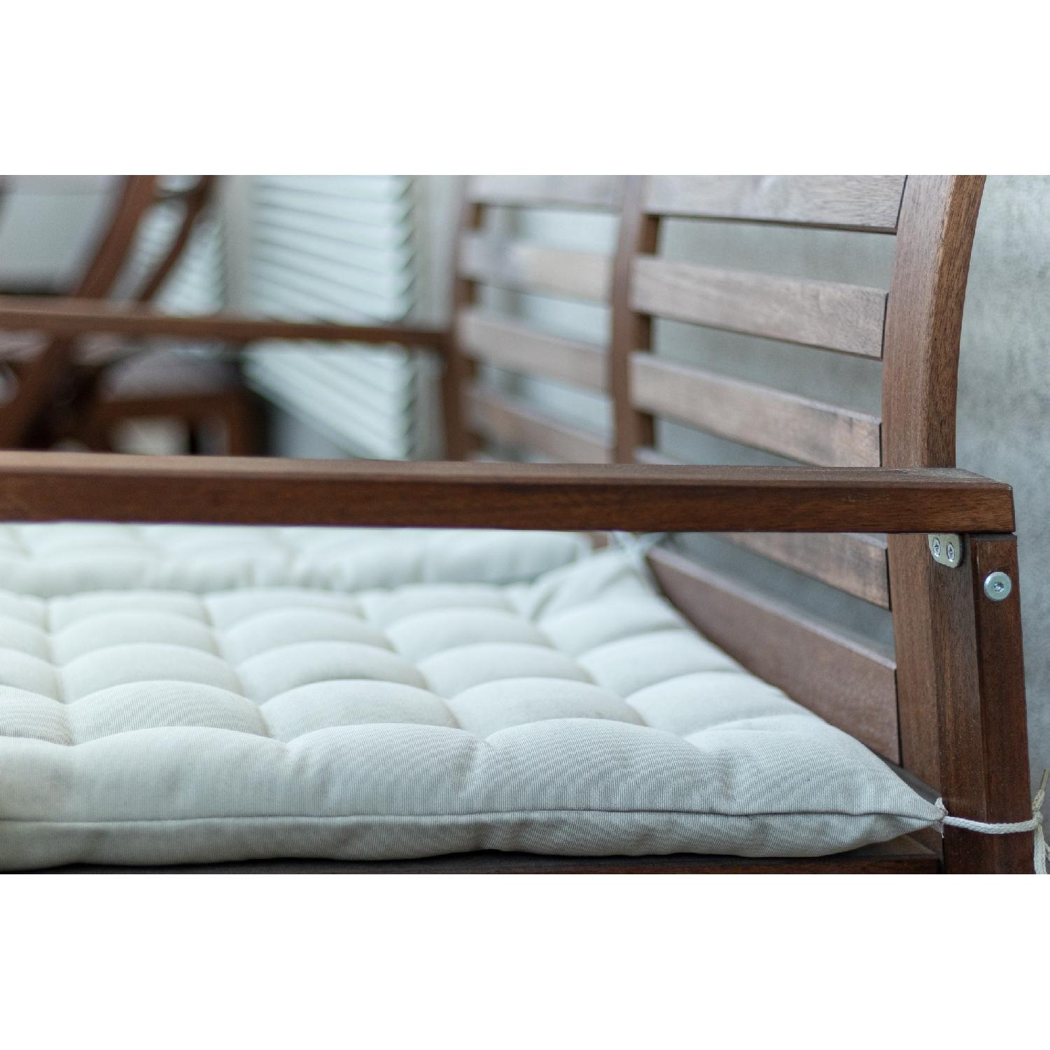 Ikea Applaro Outdoor Bench w/ Backrest & Pillows - image-2