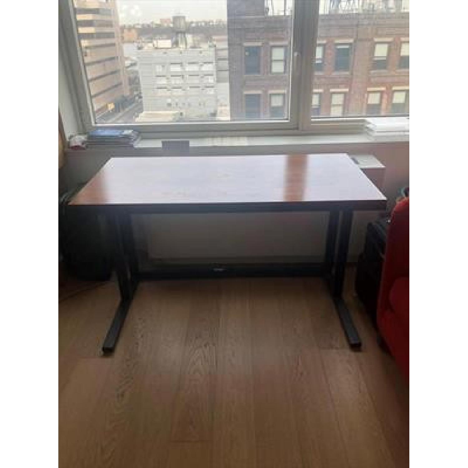 Crate & Barrel Wood & Metal Desk - image-1