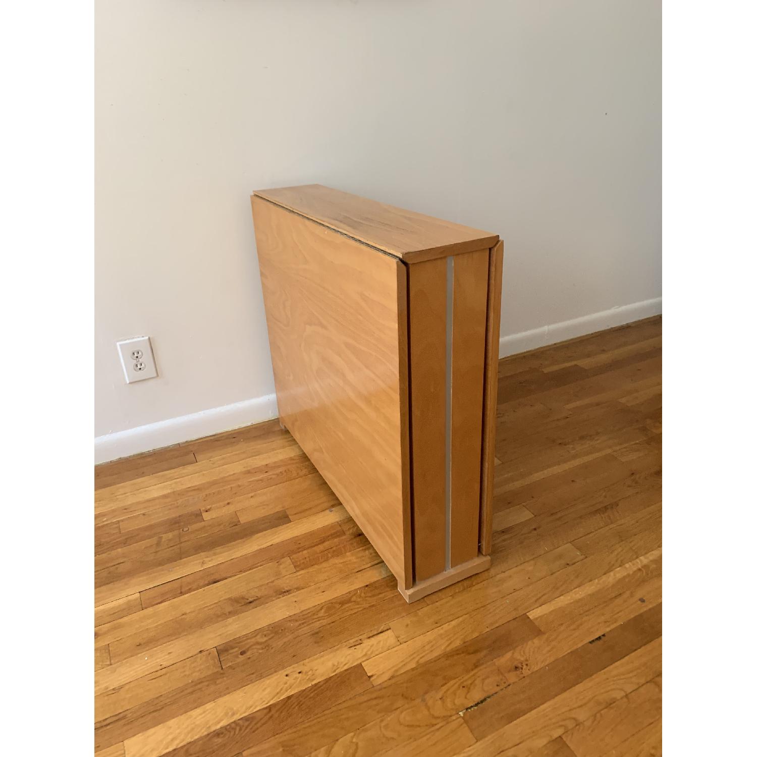 Teak Drop-Leaf/Folding Dining Table - image-3