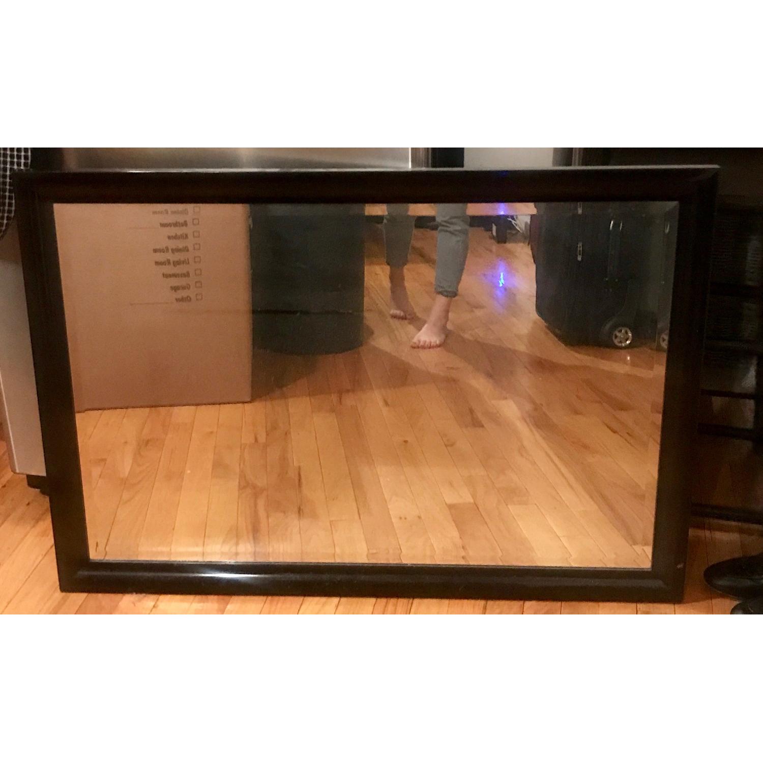 West Elm Black Gloss Lacquer Mirror - image-1