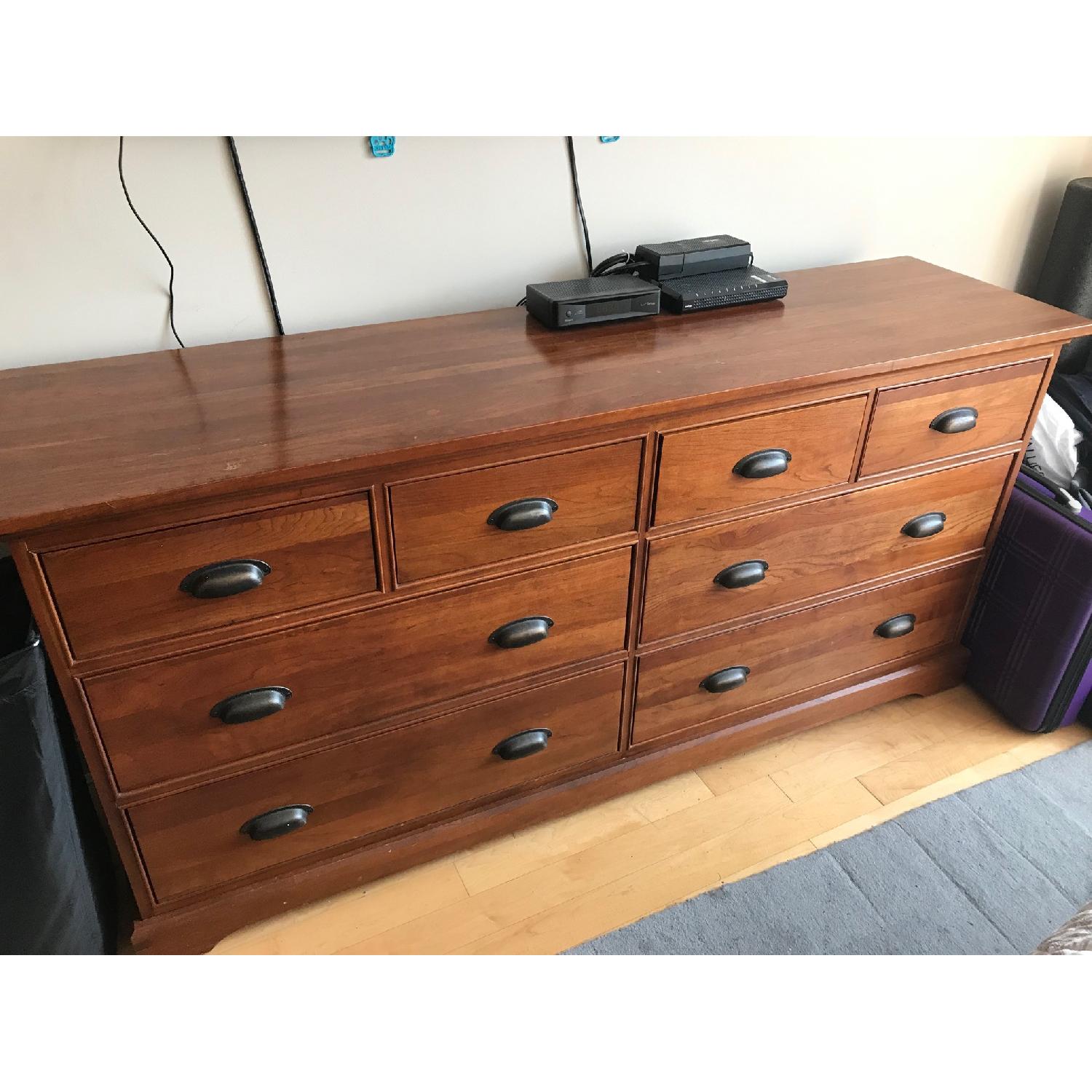Restoration Hardware Cherry Wood 8 Drawer Dresser - image-1