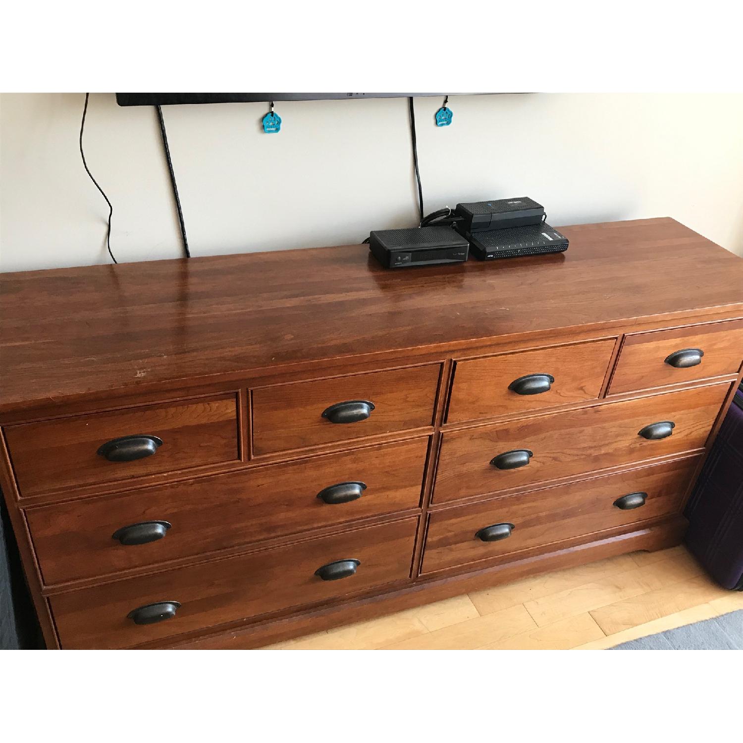 Restoration Hardware Cherry Wood 8 Drawer Dresser - image-3