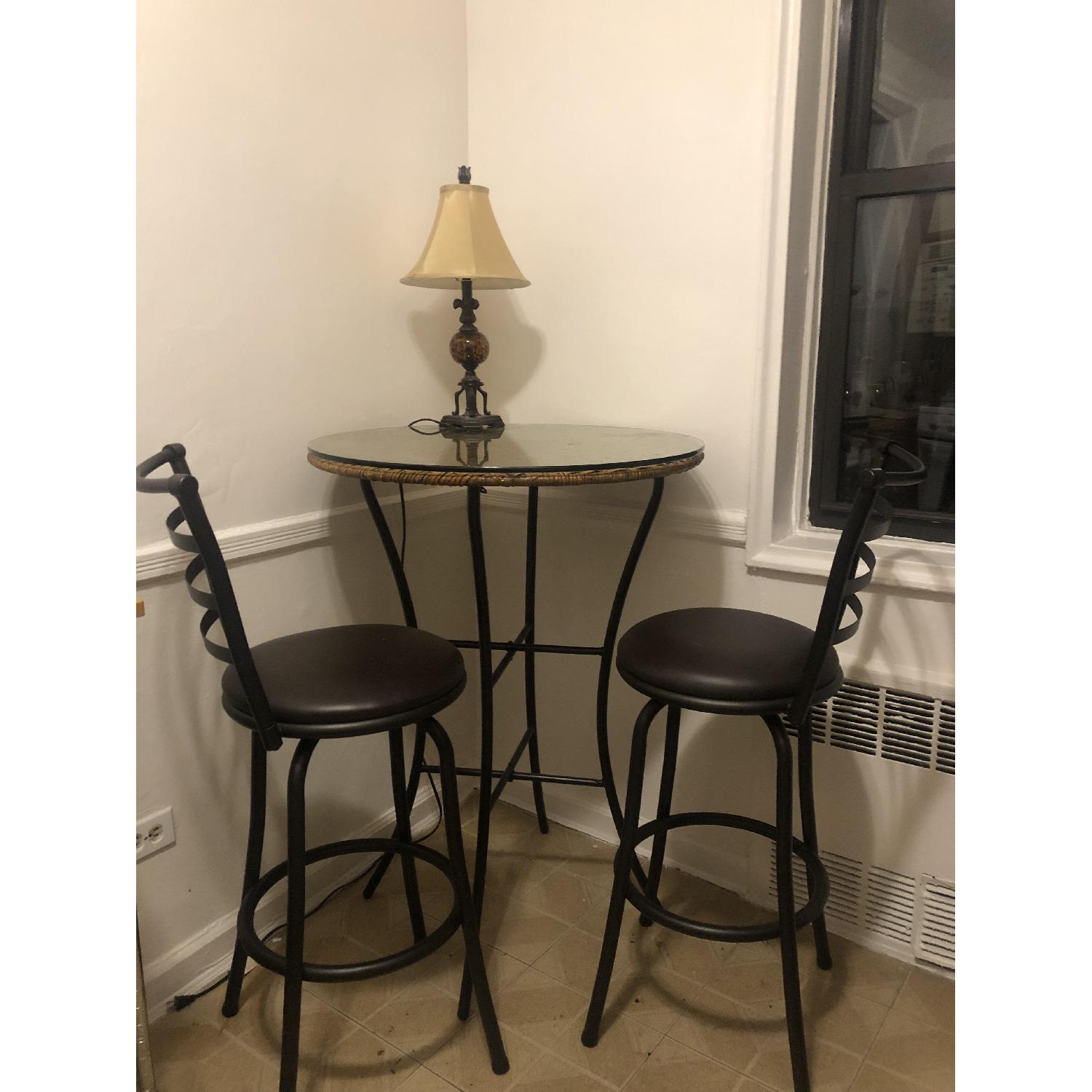 Glass Top High Bistro Table - image-1