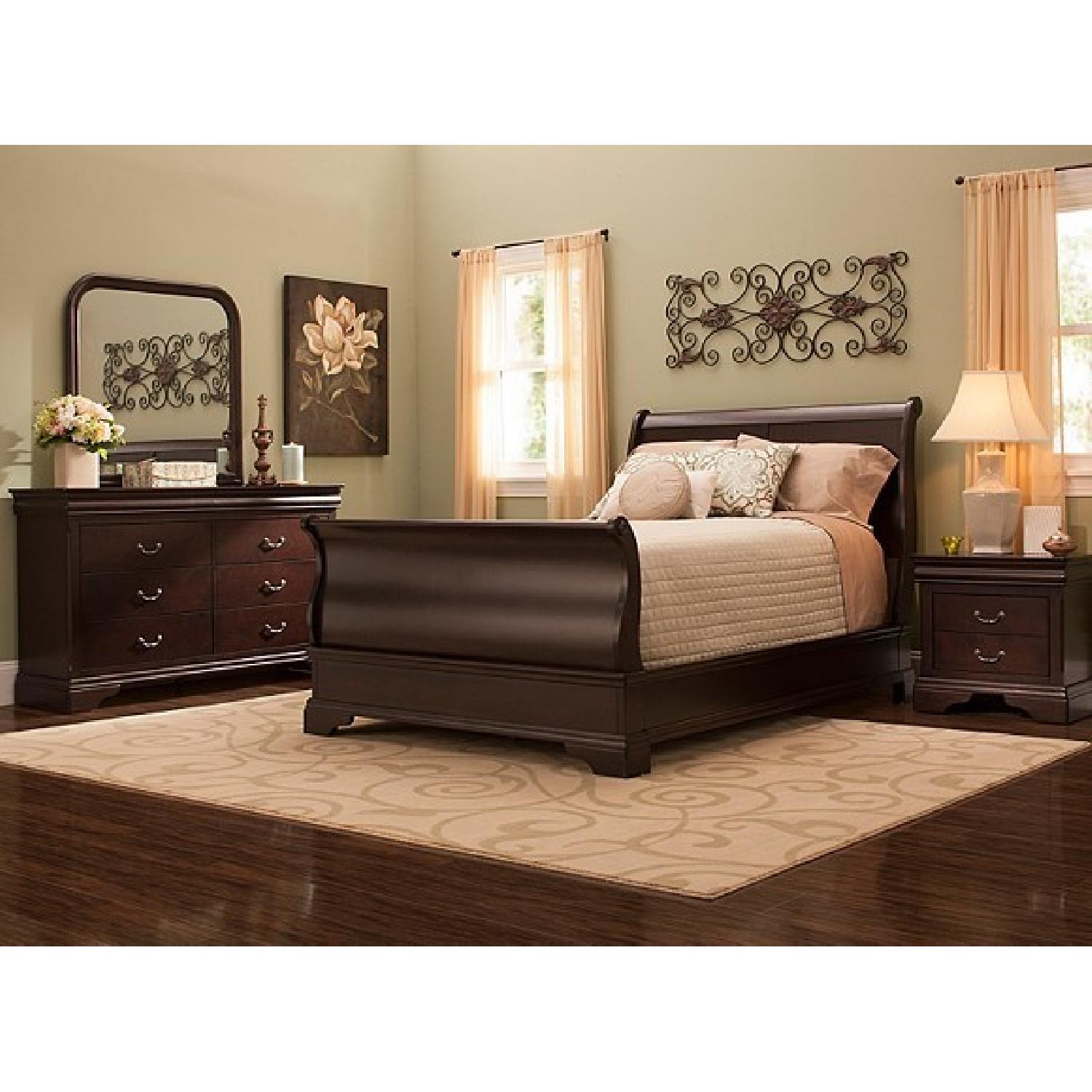Raymour & Flanigan Charleston Sleigh Bed - image-1