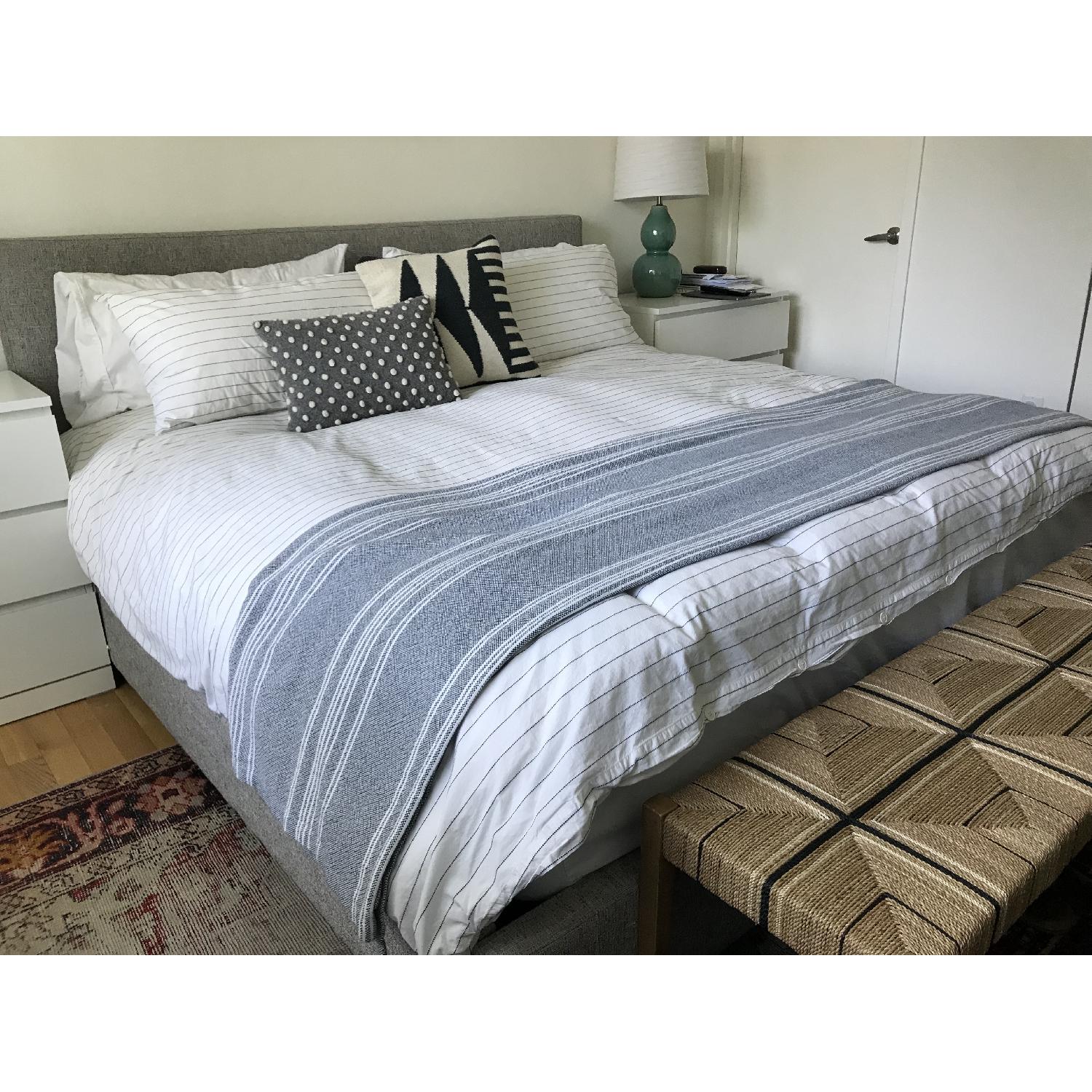 West Elm Upholstered Storage Bed - image-3
