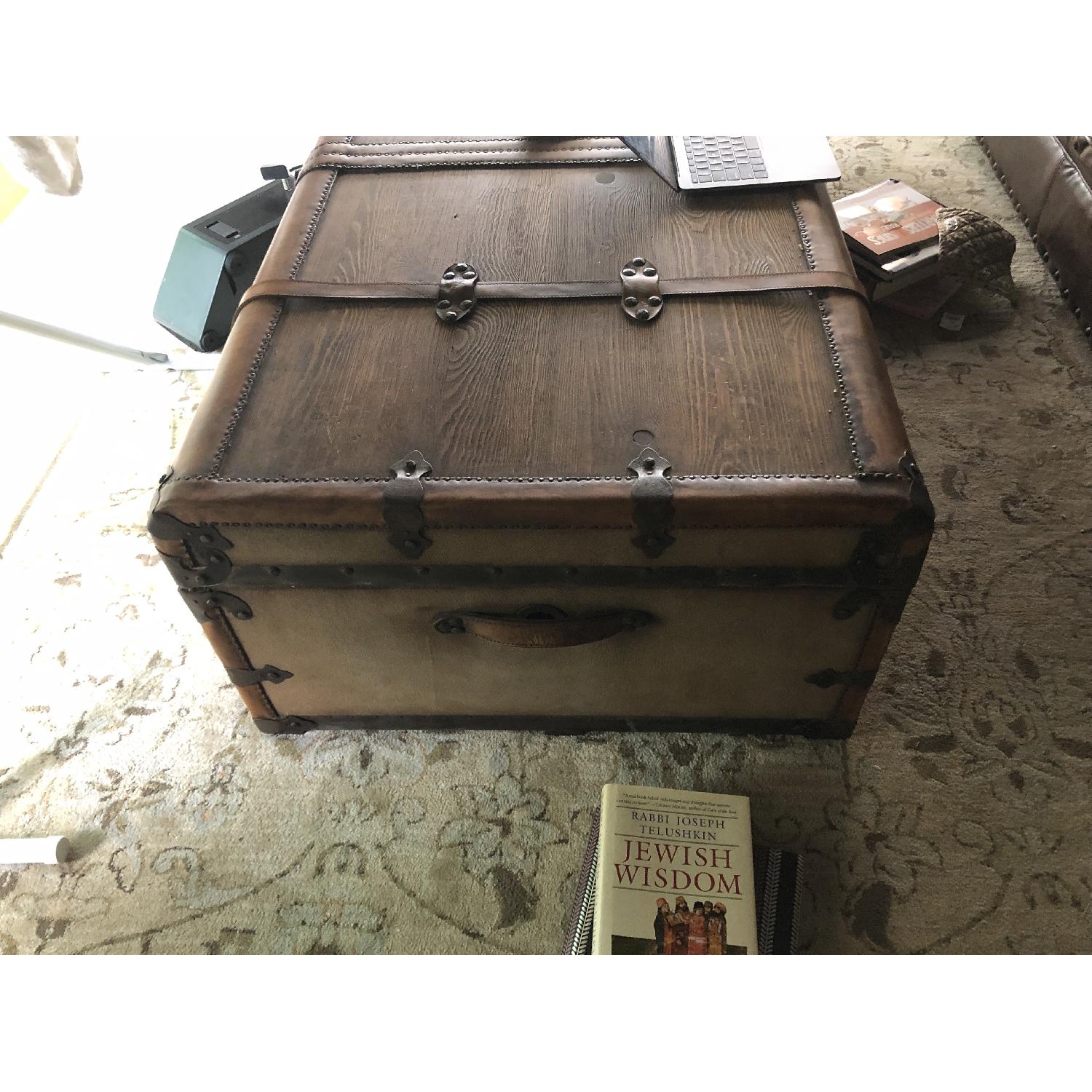 Restoration Hardware French Steamer Trunk Coffee Table AptDeco