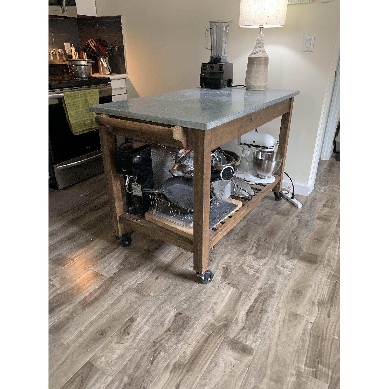 Nadeau Furniture Metal & Wood Kitchen Island - image-5