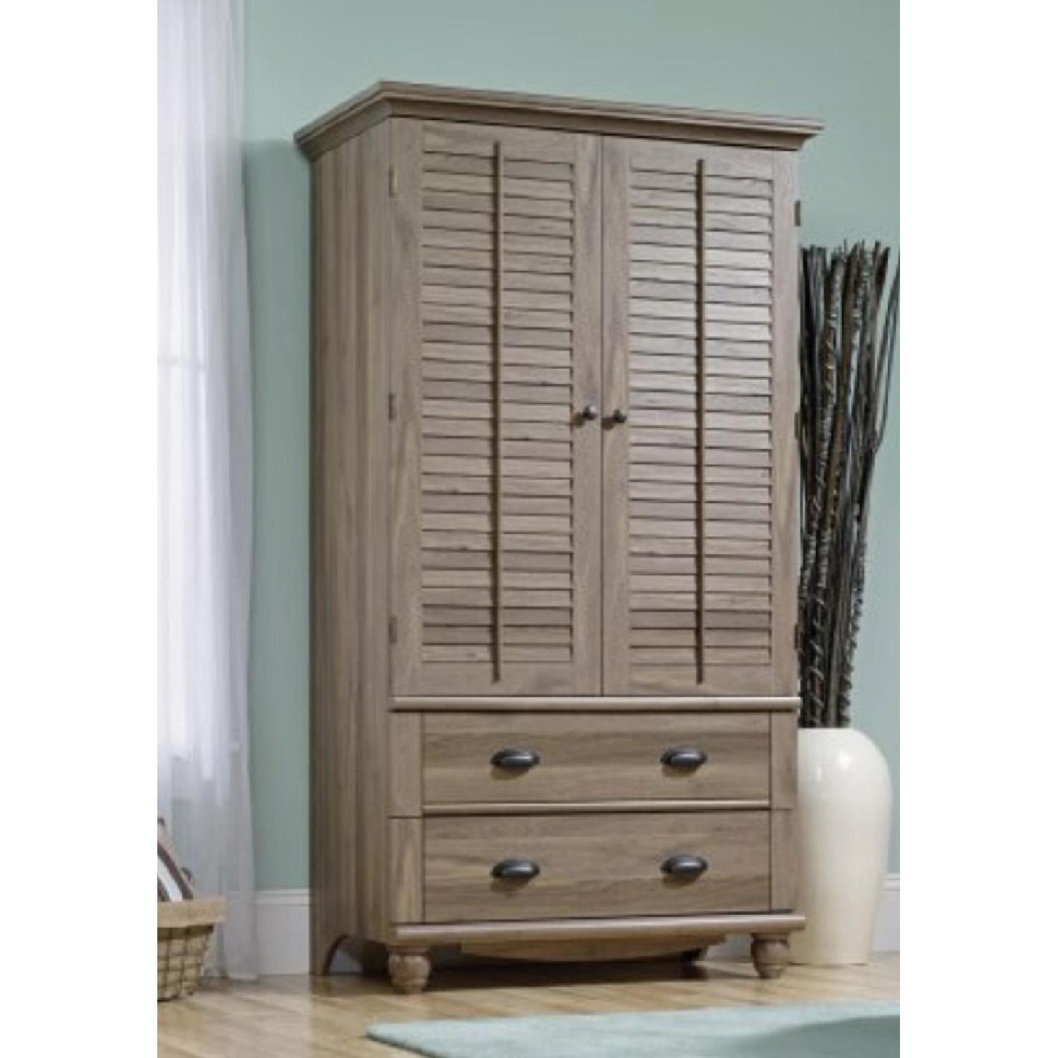 Sauder Harbor View Armoire in Salt Oak - image-1