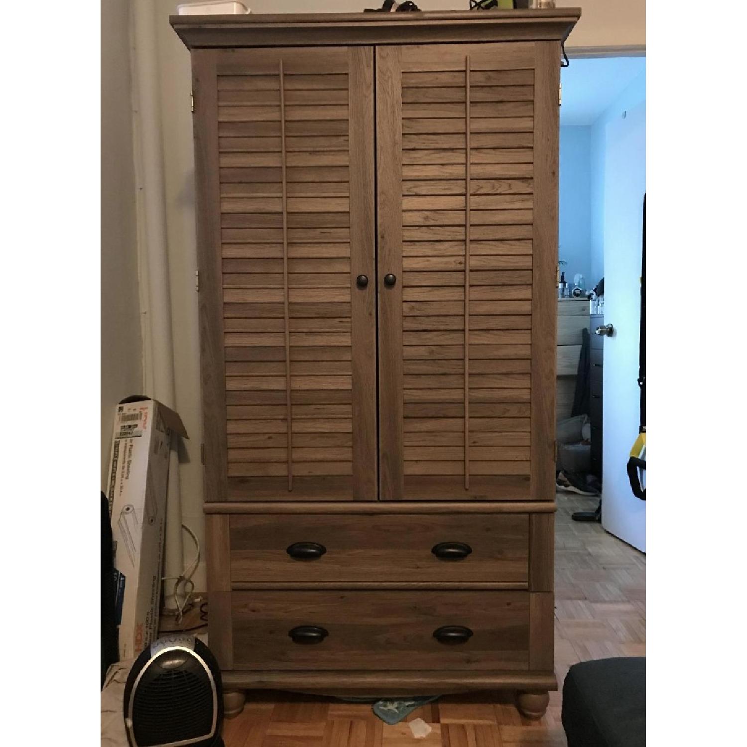 Sauder Harbor View Armoire in Salt Oak - image-2