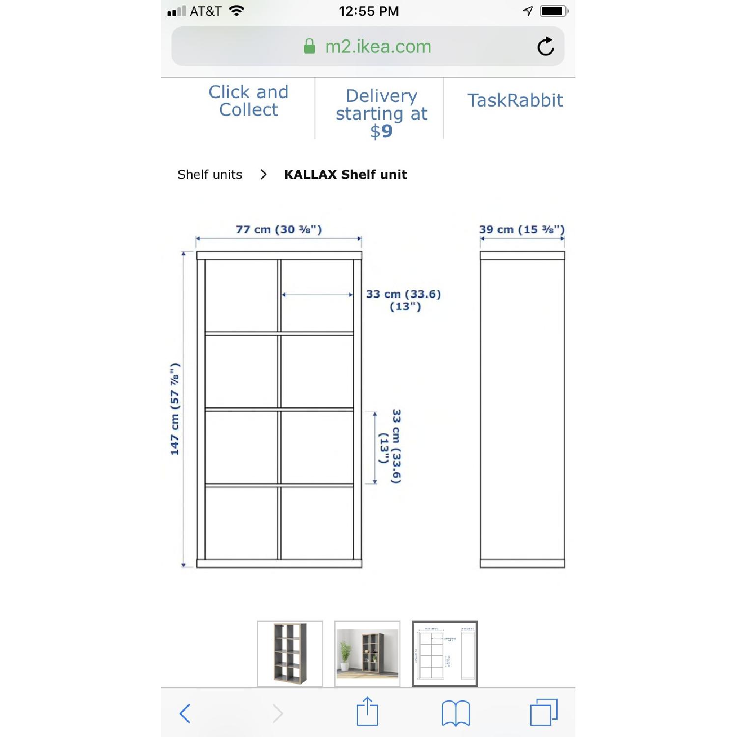 Ikea Kallax Shelving Unit w/ 4 Storage Boxes - image-1