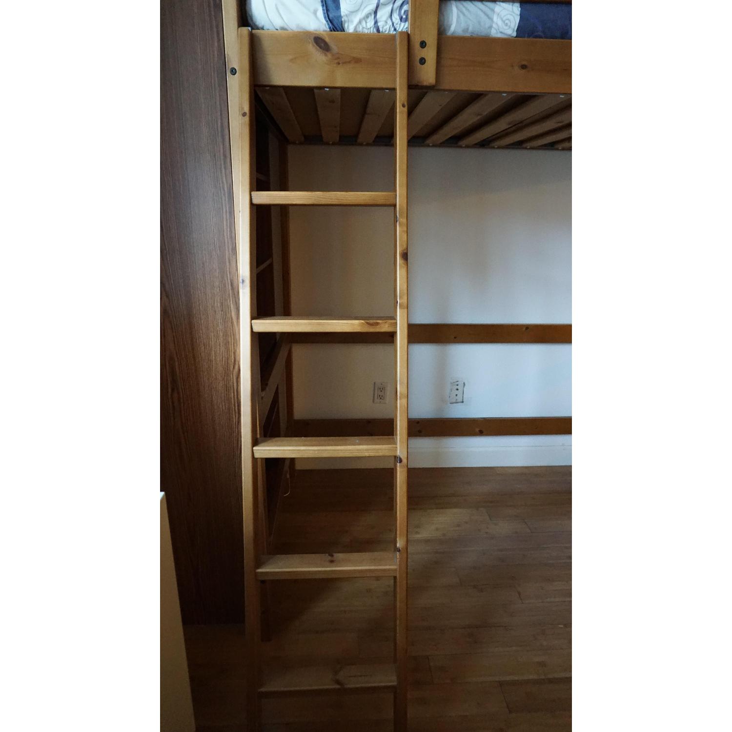 Ikea Twin Size Wood Loft Bed - image-6