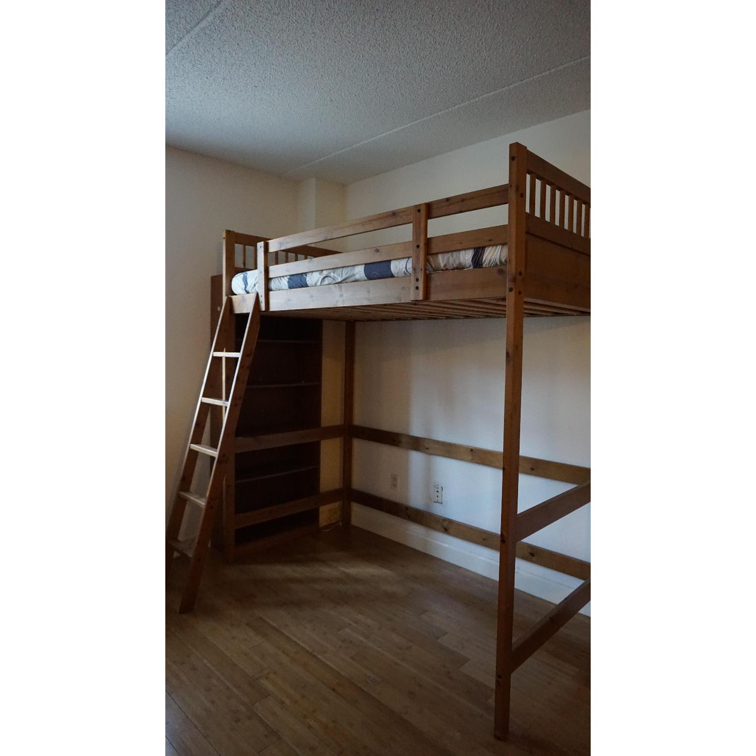 Ikea Twin Size Wood Loft Bed - image-7
