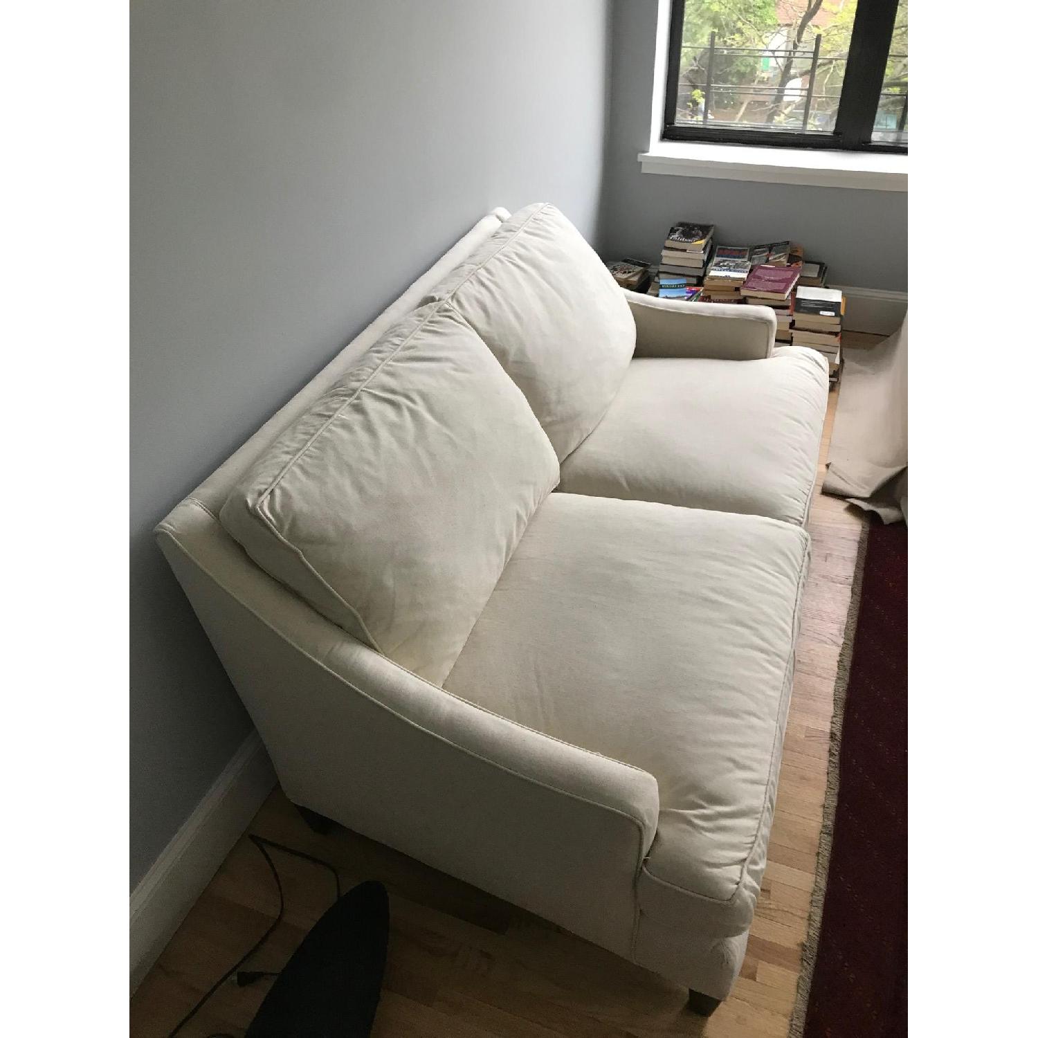 Pottery Barn Landon Sofa in Natural Linen AptDeco